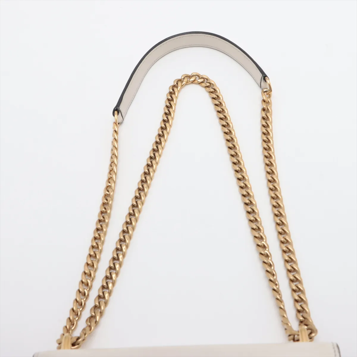 Saffiano leather chain shoulder bag white — view 6