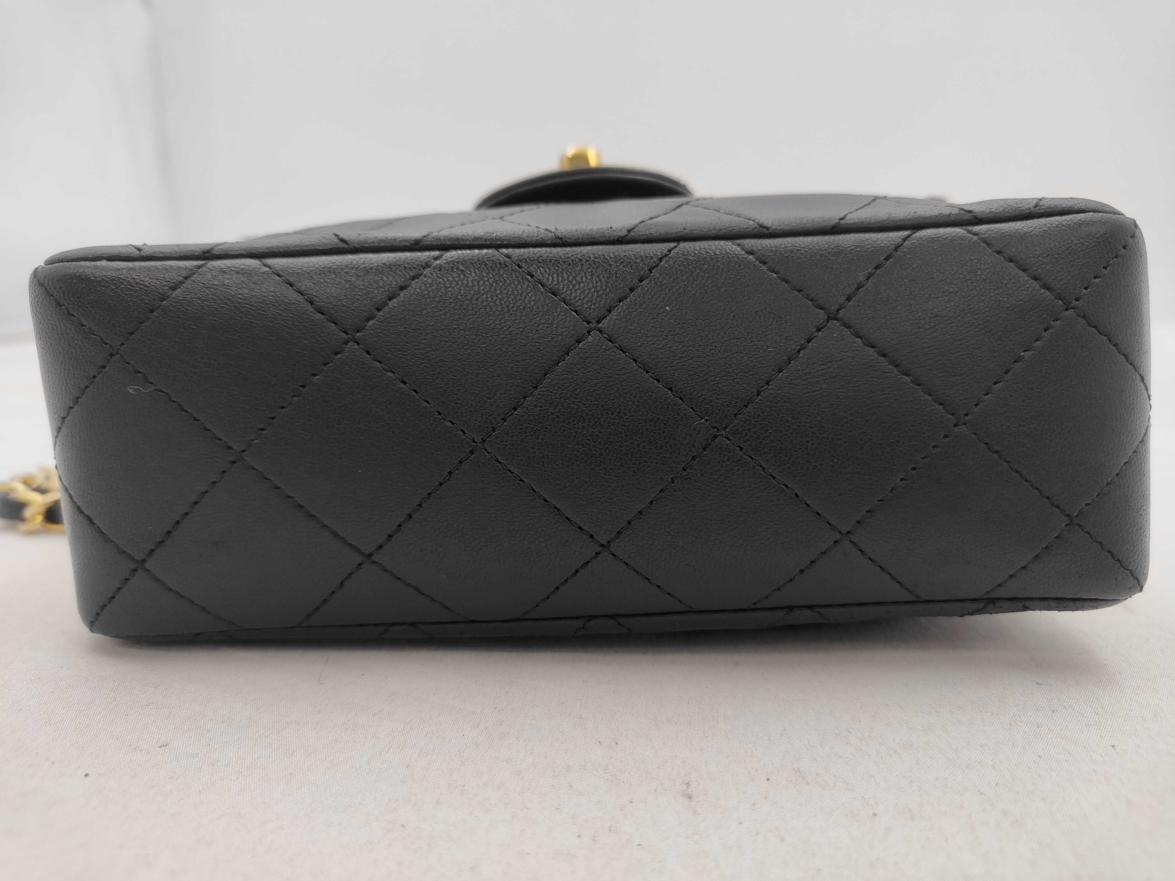 Mini Matelassé Lambskin Turnlock Black Shoulder Bag. Note: No seal, card number 1. — view 7