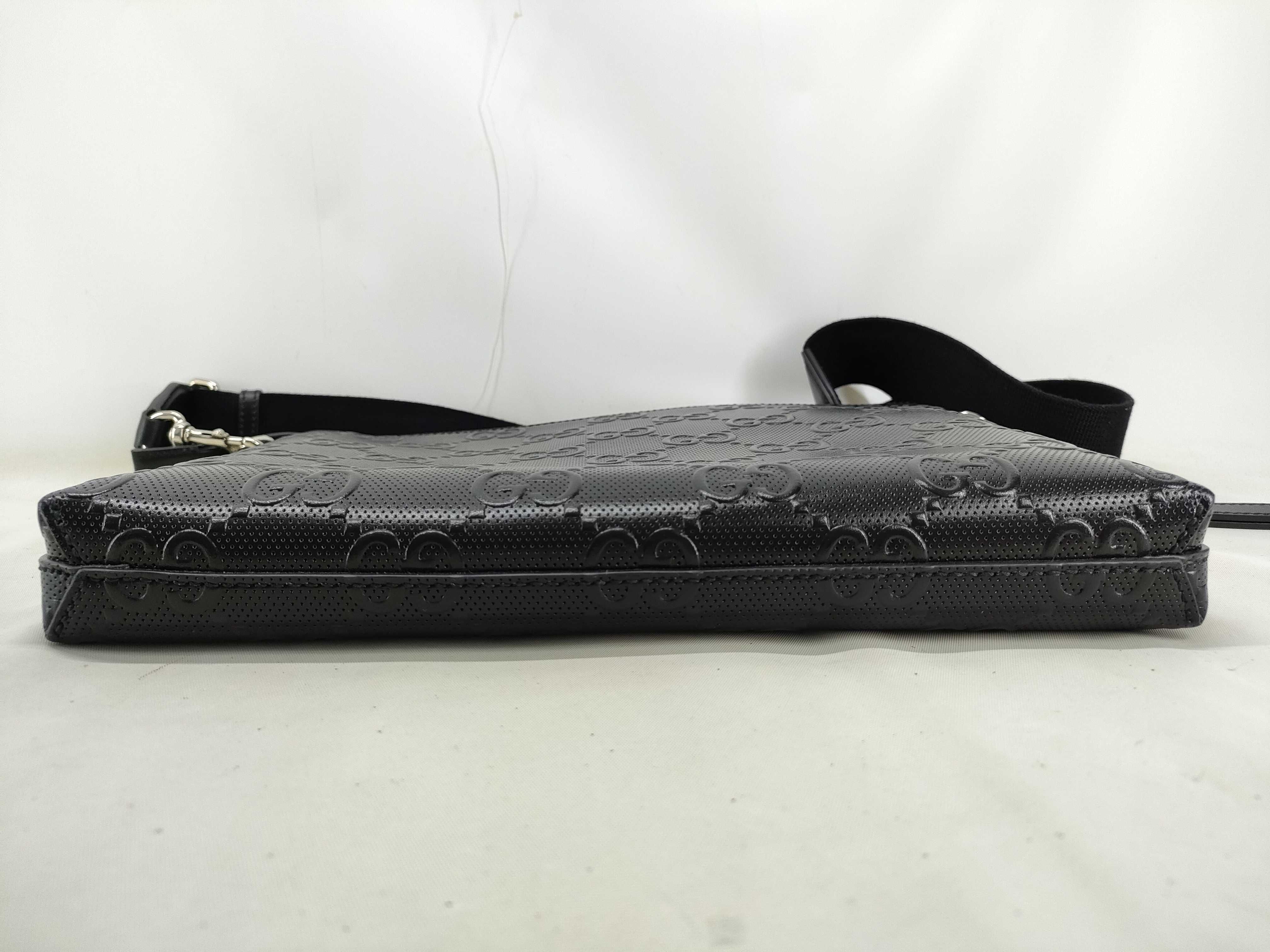 GG Embossed Leather 2-Way Shoulder Bag, Black, 696009 (Shoulder Bag) — view 3