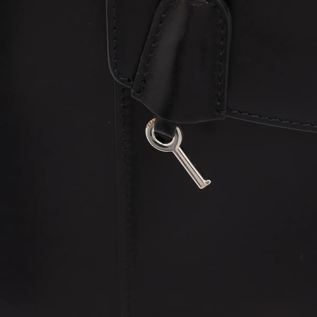 Lady Dior Leather 2-Way Handbag, Black, Outlet — view 11