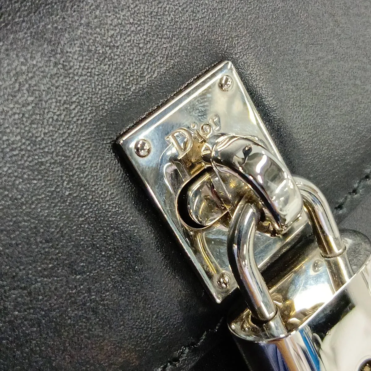 Lady Dior Leather 2-Way Handbag, Black, Outlet — view 14