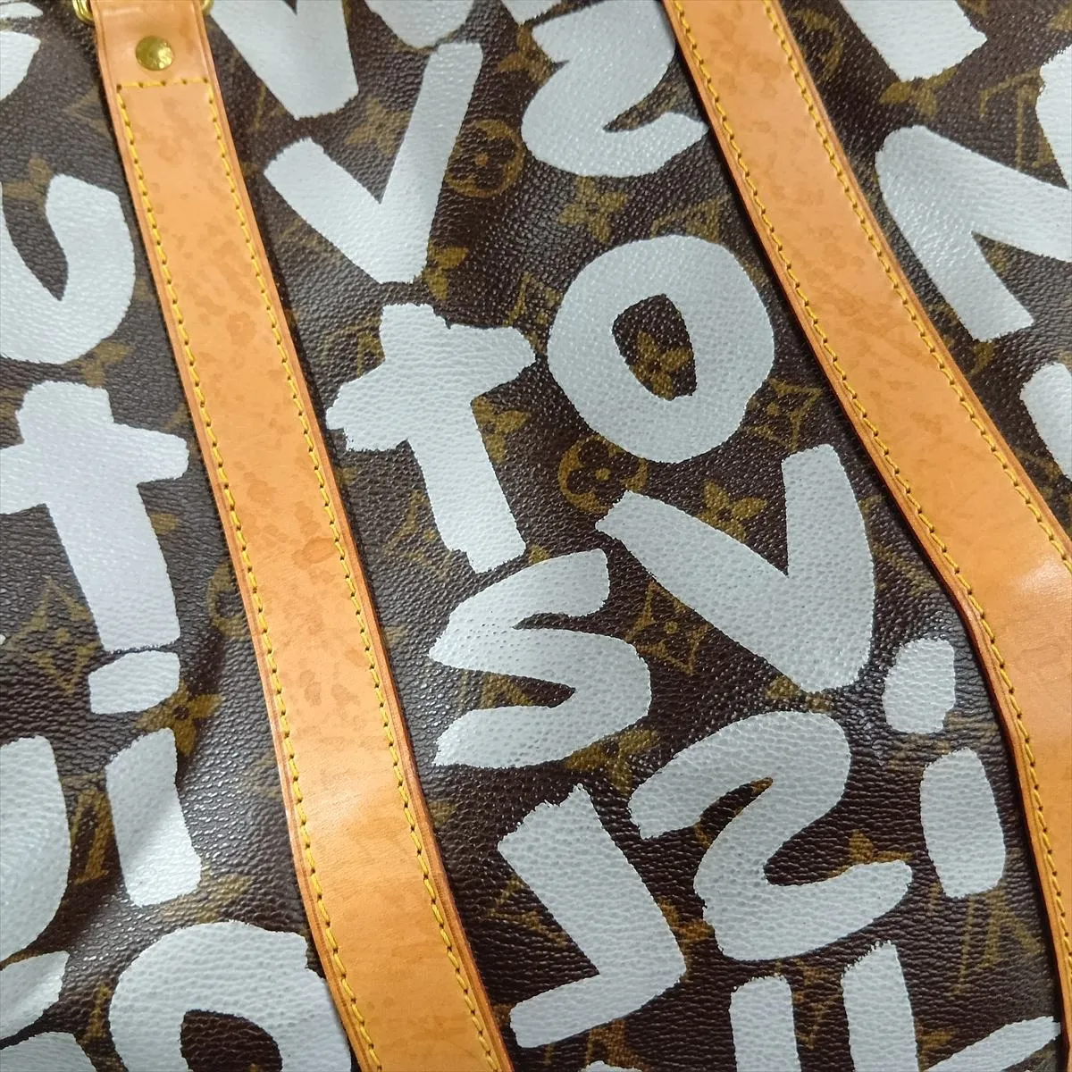 Monogram Graffiti Keepall 50 M92197 FL0041 Brown x Beige — view 10