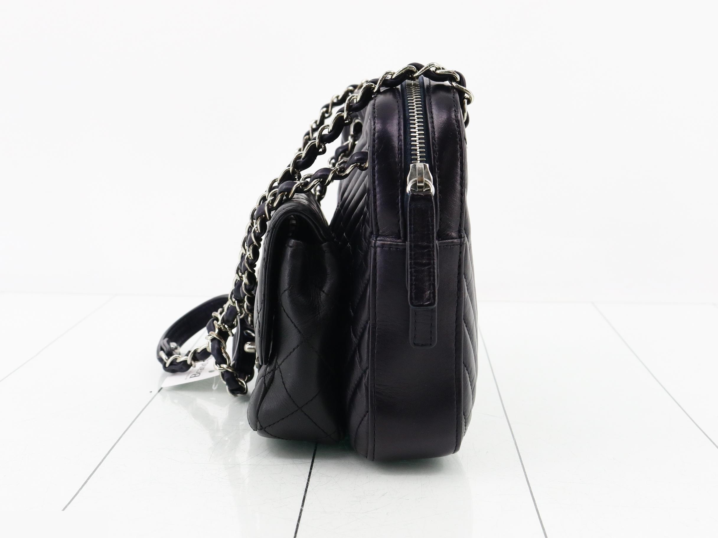 Twin Lambskin Chain Shoulder Bag — view 3
