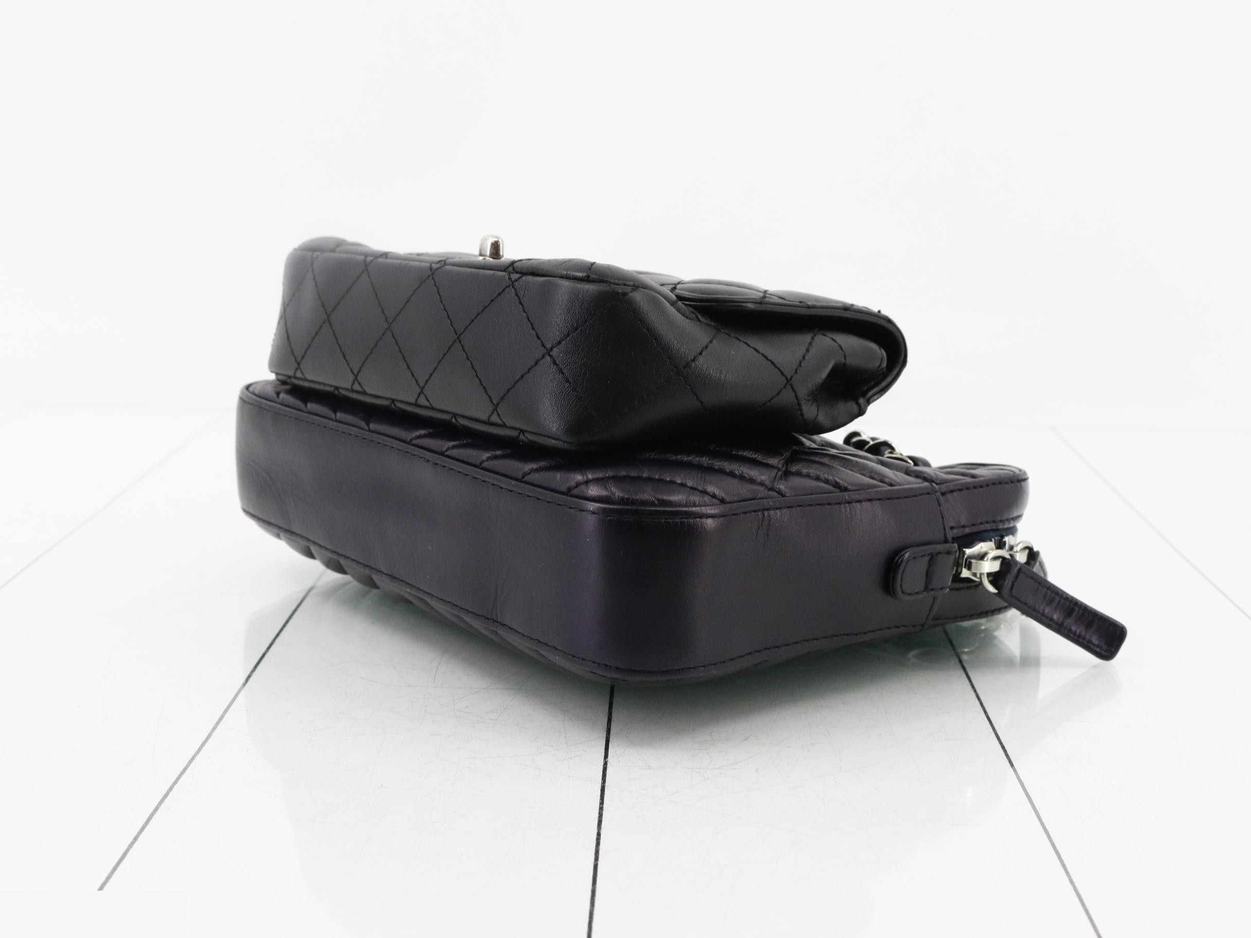 Twin Lambskin Chain Shoulder Bag — view 6