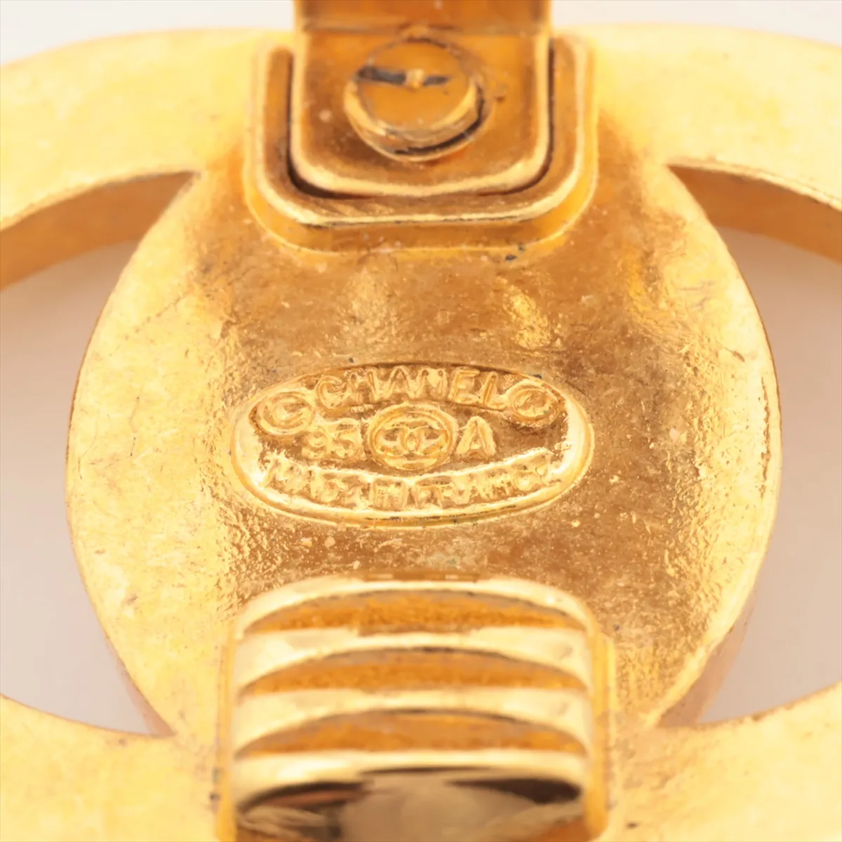 Coco Mark Turnlock 95A Earrings (Pair) GP Gold. Shows — view 5
