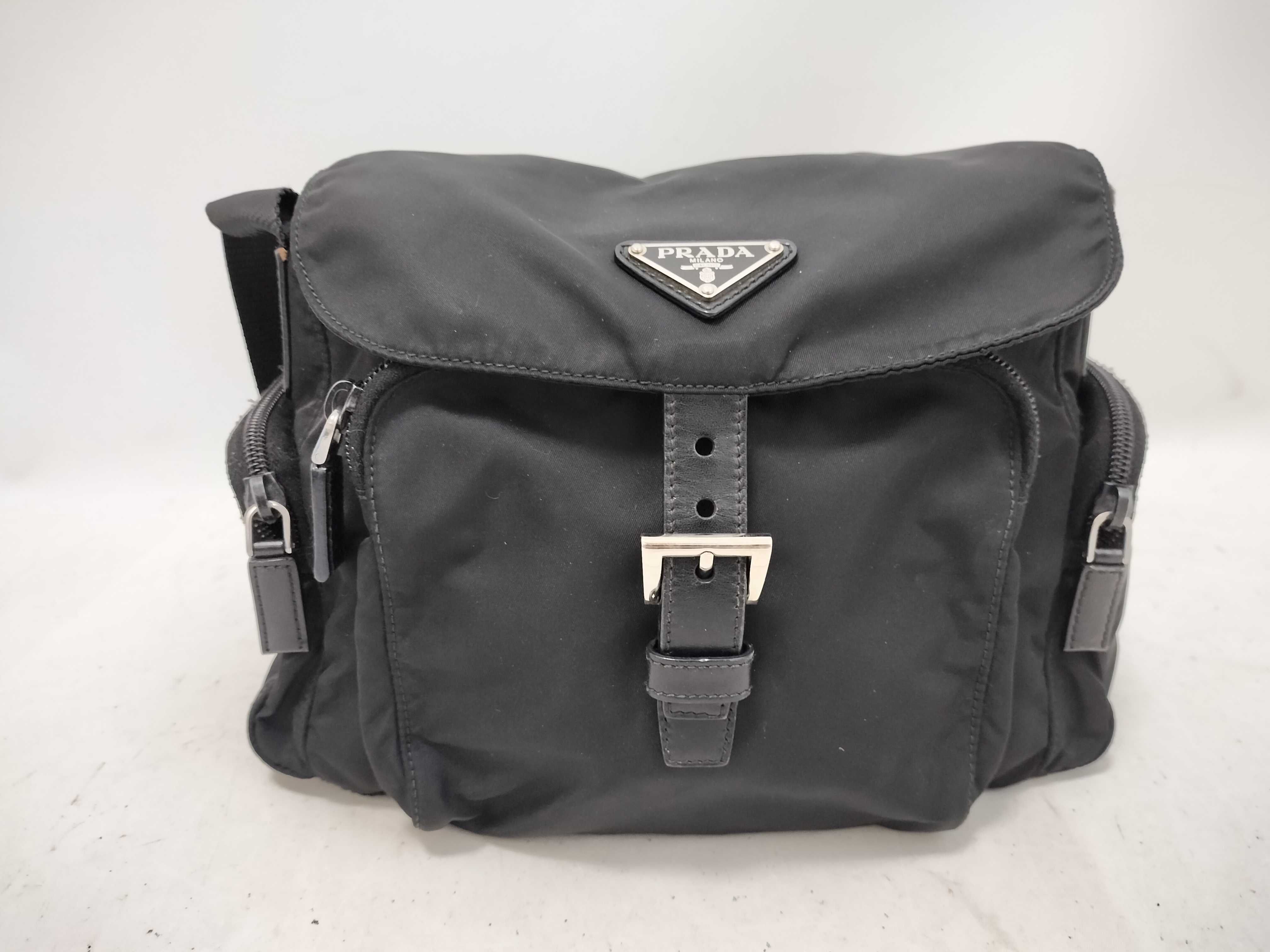 Nylon Shoulder Bag Messenger Bag Triangle Plate Nylon Black Shoulder Bag