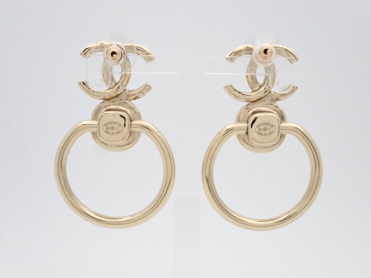 Coco Mark Gold Earrings — view 2