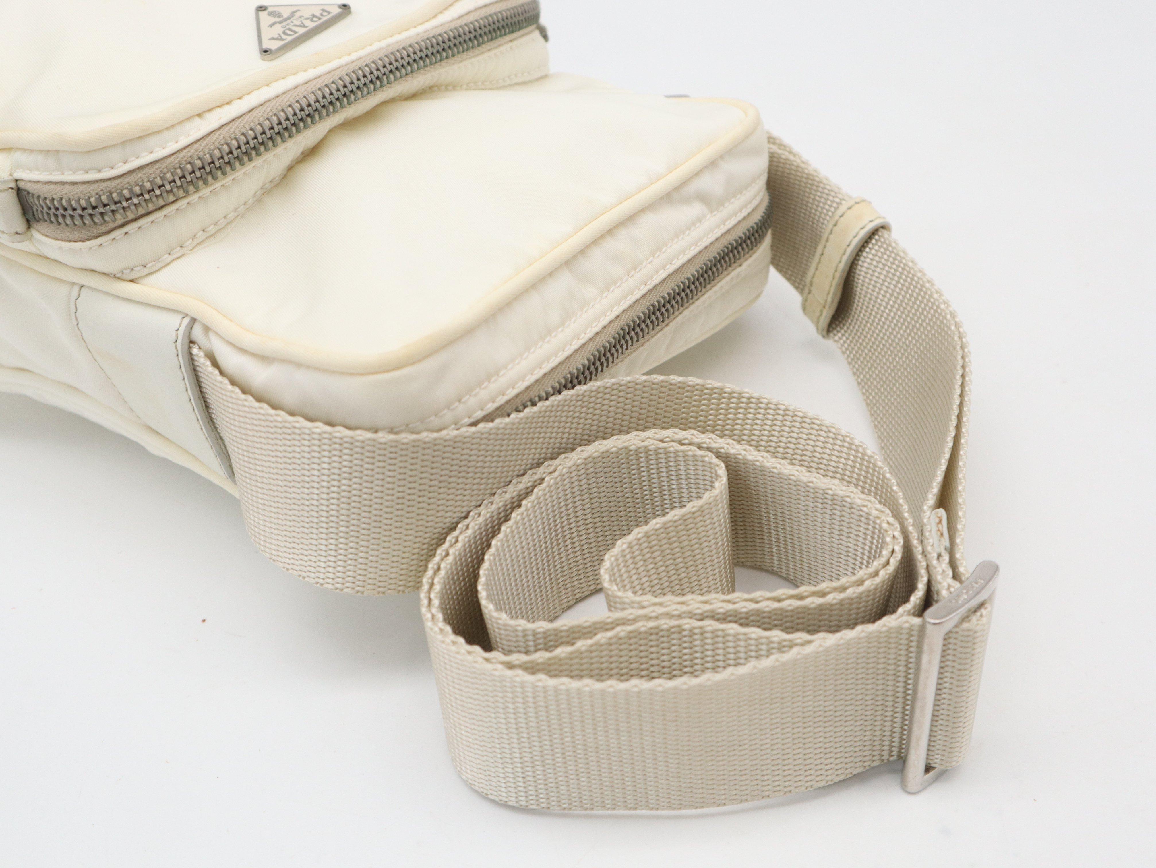 Nylon Light Yellow Shoulder Bag — view 6