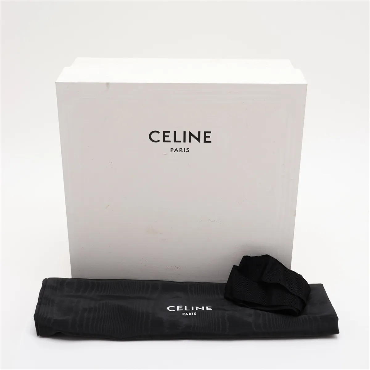 Triomphe Victoire Leather Chain Shoulder Bag, Black — view 12