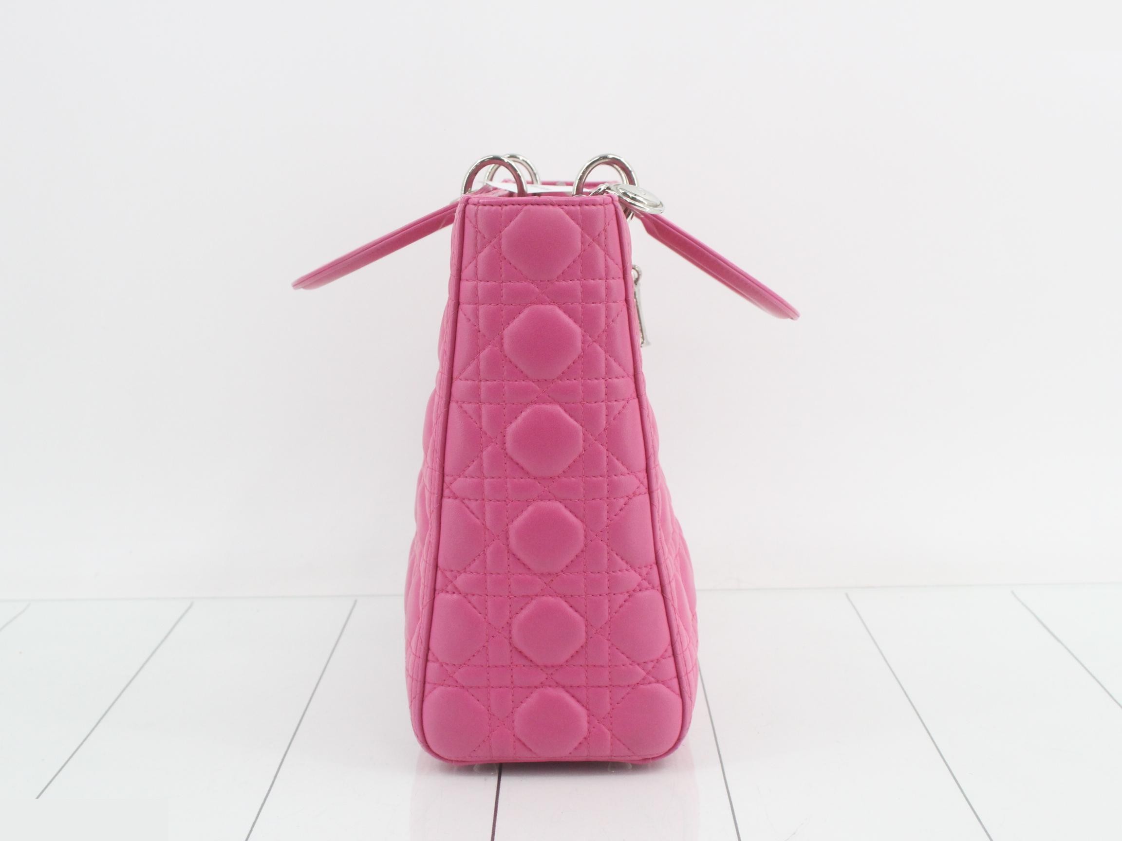 Lady Dior Cannage Lamb 2-Way Handbag — view 4