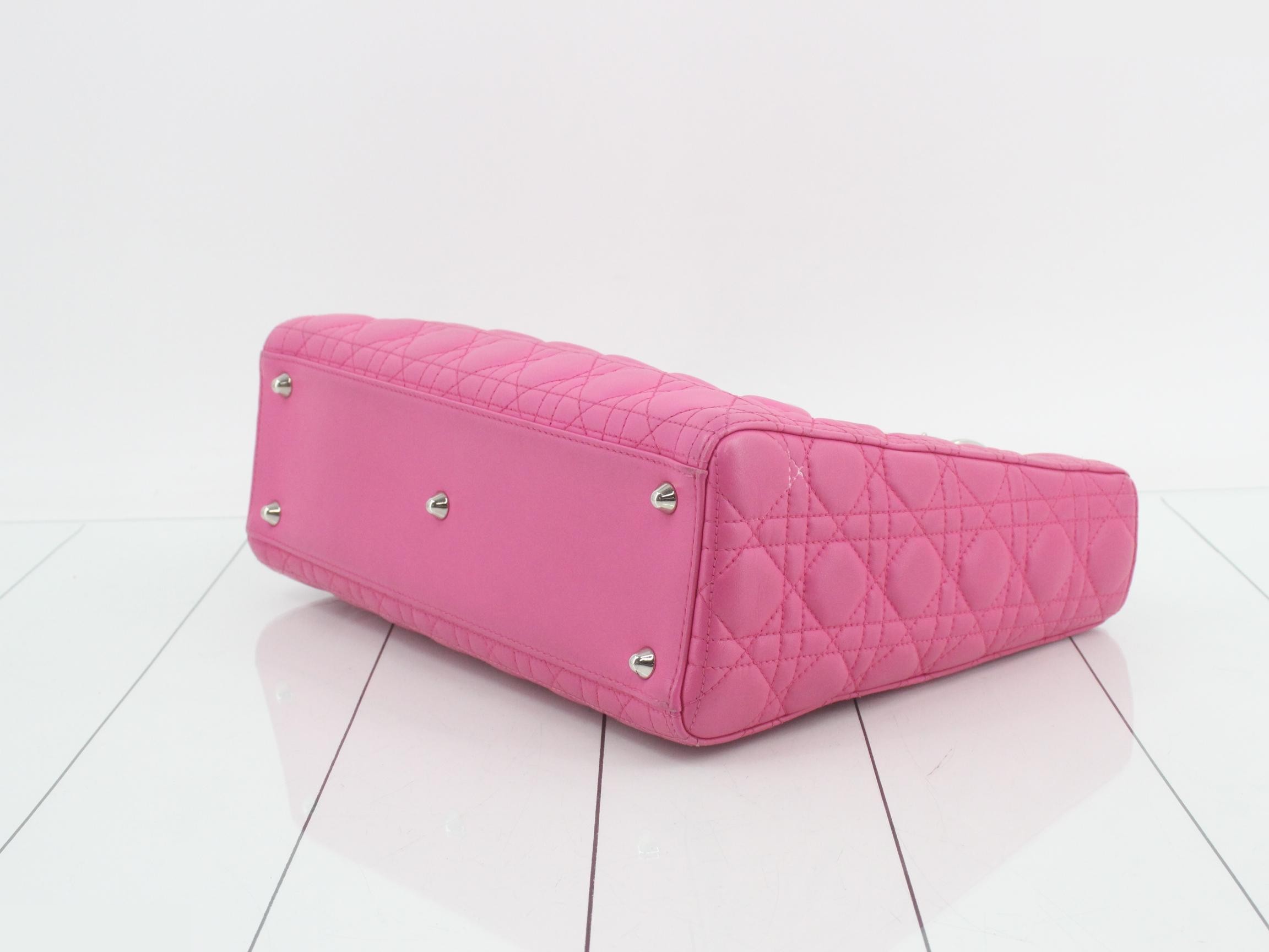 Lady Dior Cannage Lamb 2-Way Handbag — view 6