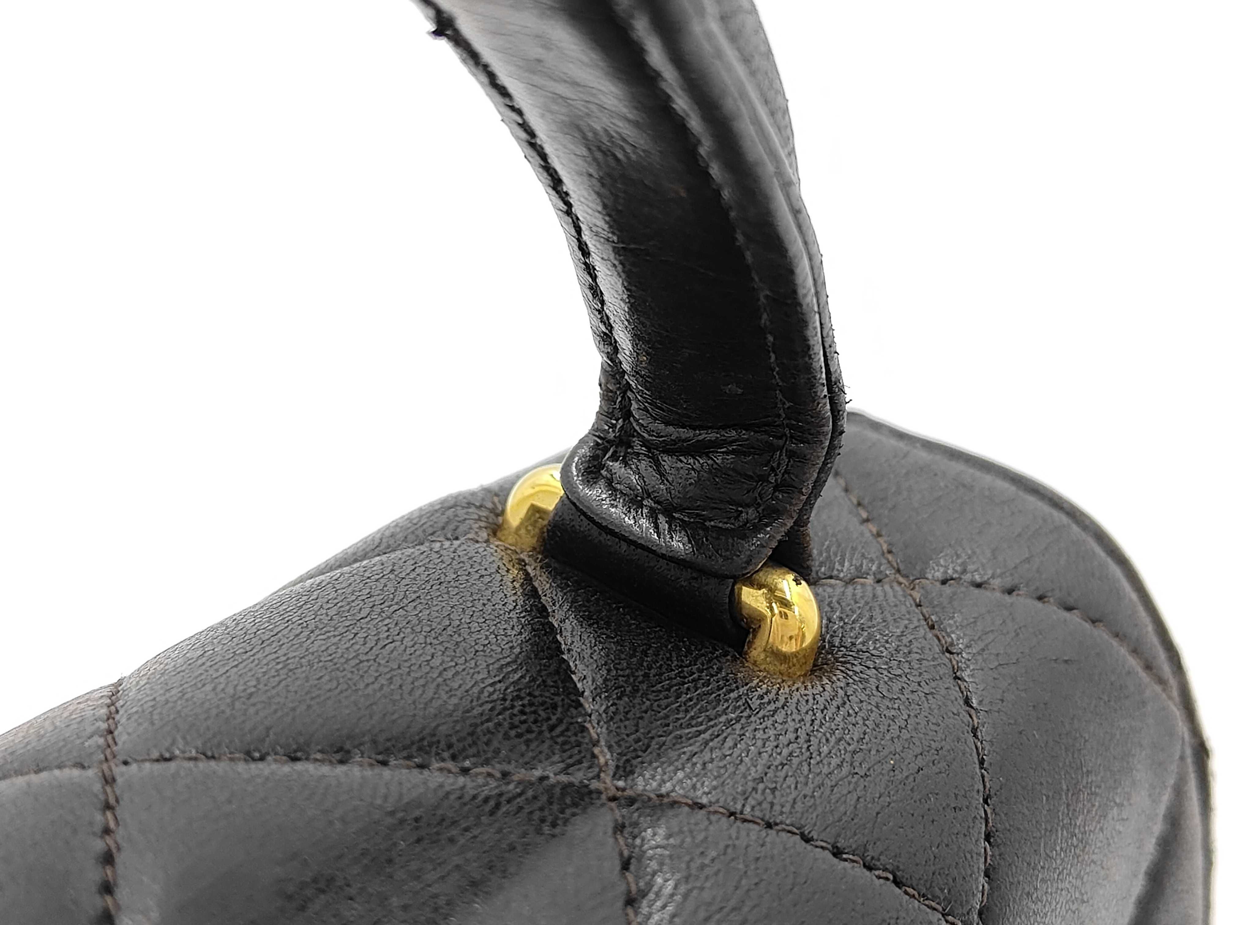 Matelassé Handbag, Black — view 5