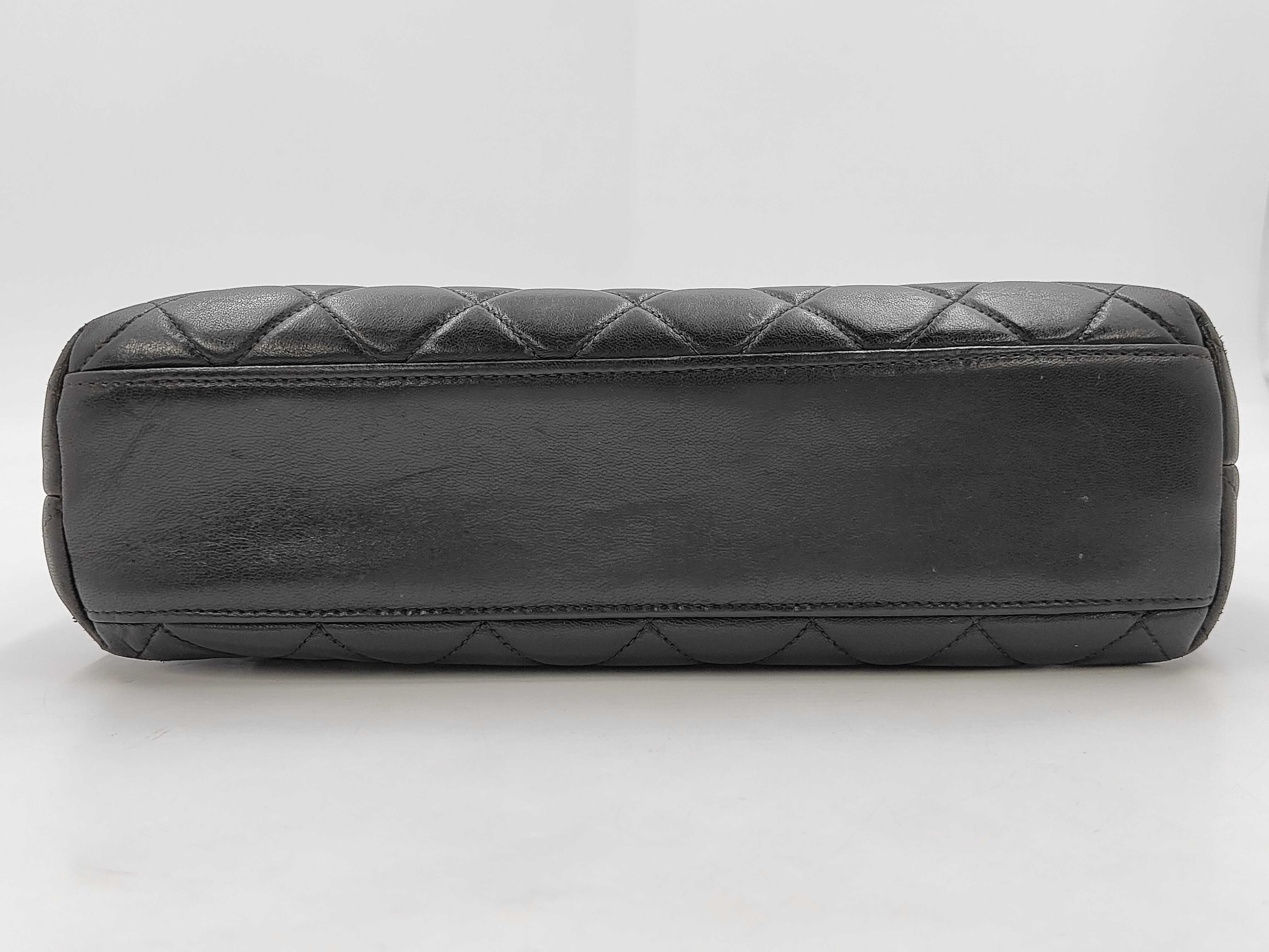 Matelassé Handbag, Black — view 7