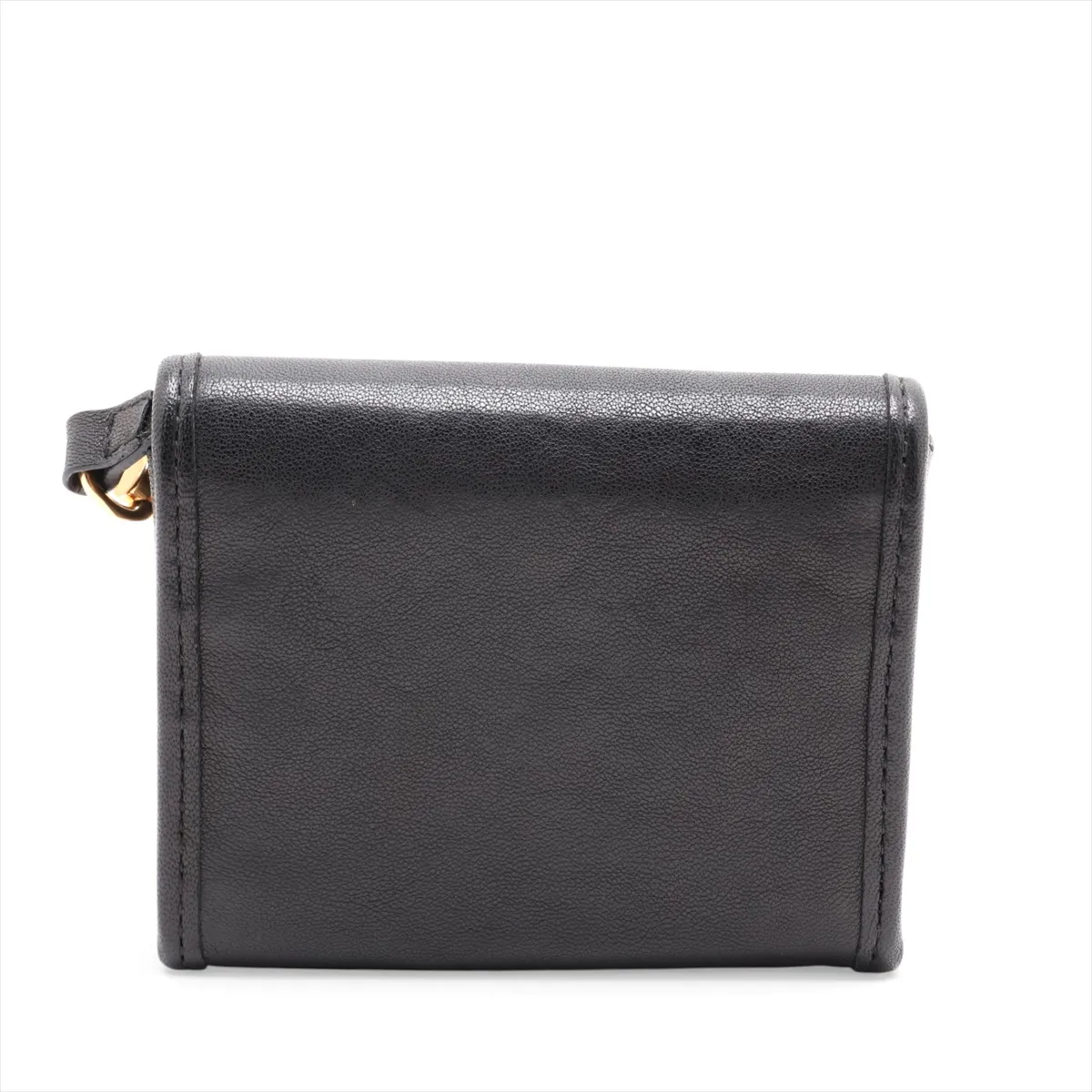 Leather Shoulder Bag, Black — view 2