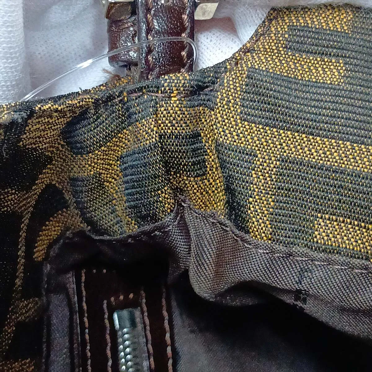 Zucca 26796 Canvas x Leather Shoulder Bag Brown — view 11
