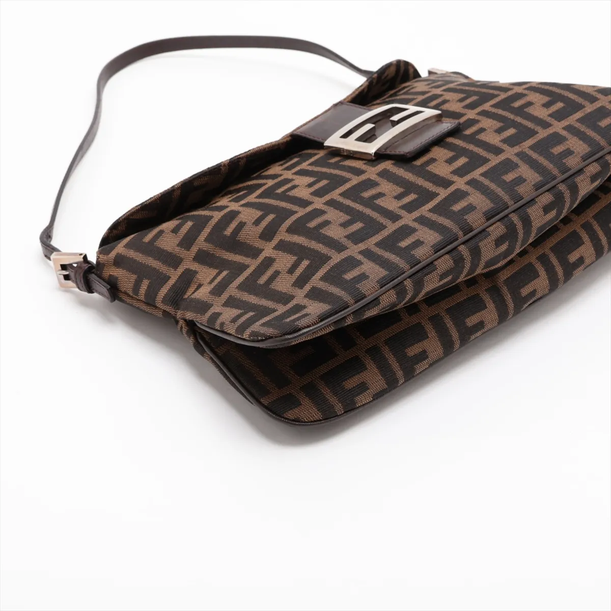 Zucca 26796 Canvas x Leather Shoulder Bag Brown — view 4