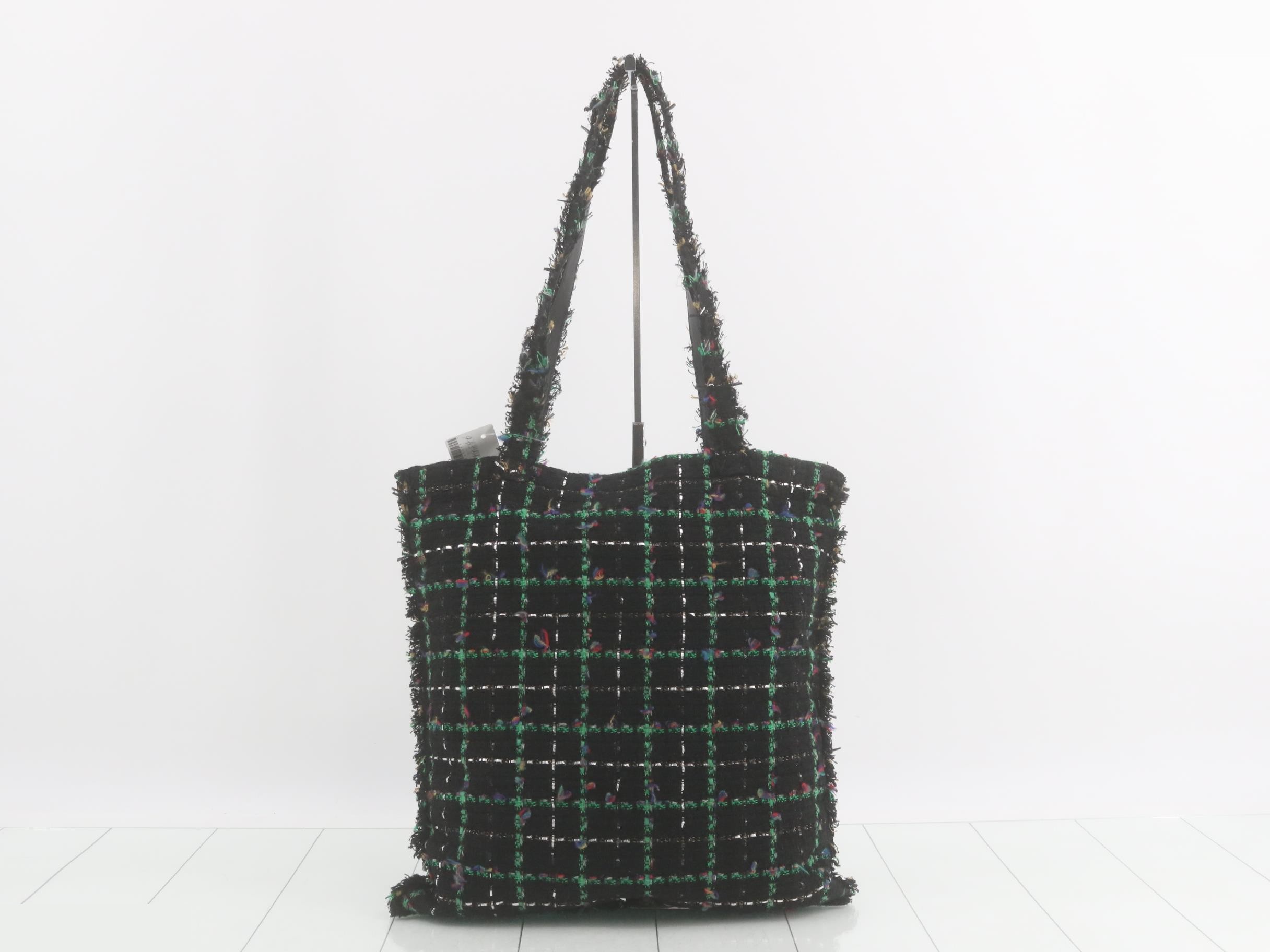 Tweed leather multicolor robot tote bag, item number 24. — view 2