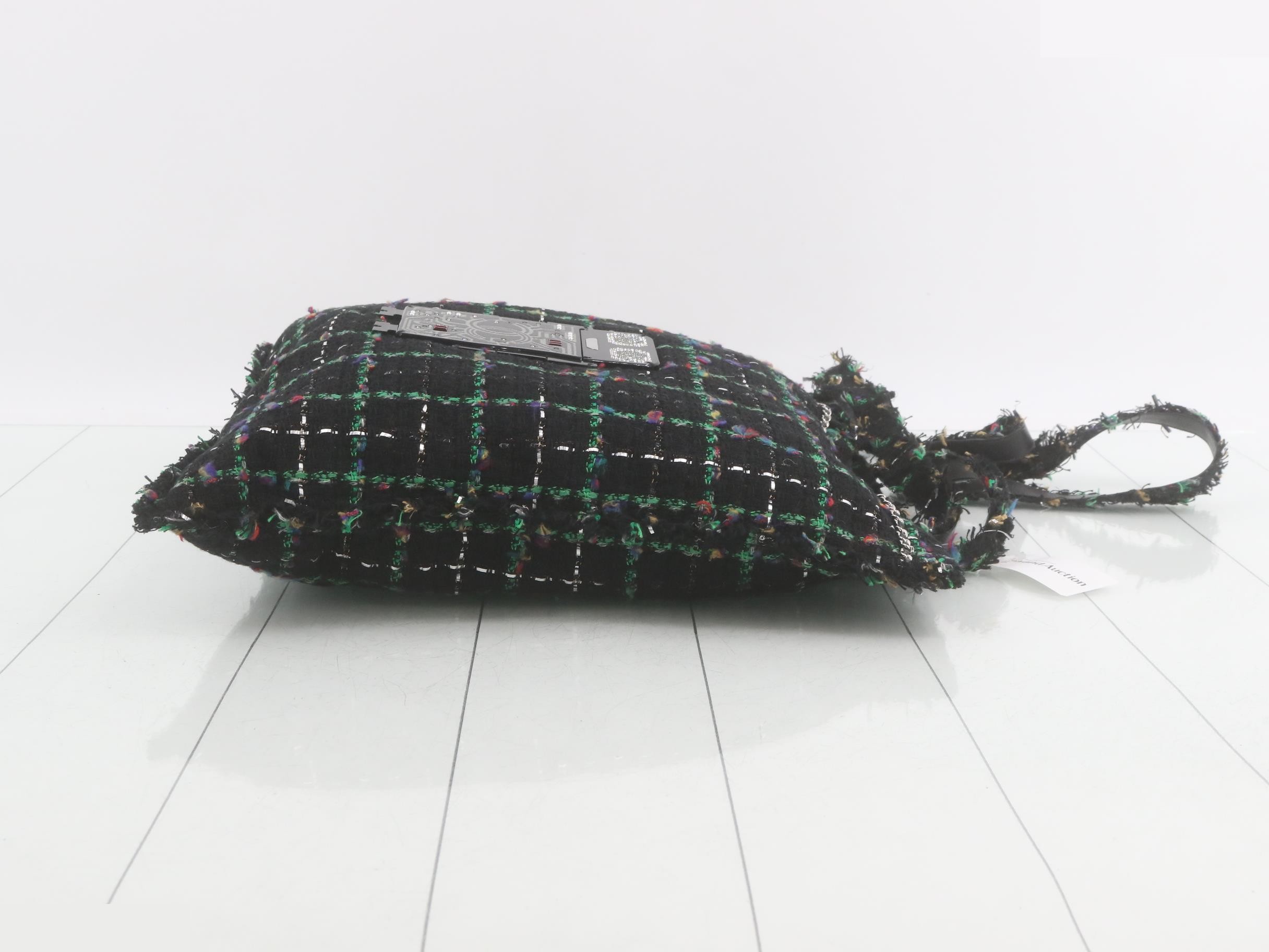 Tweed leather multicolor robot tote bag, item number 24. — view 3