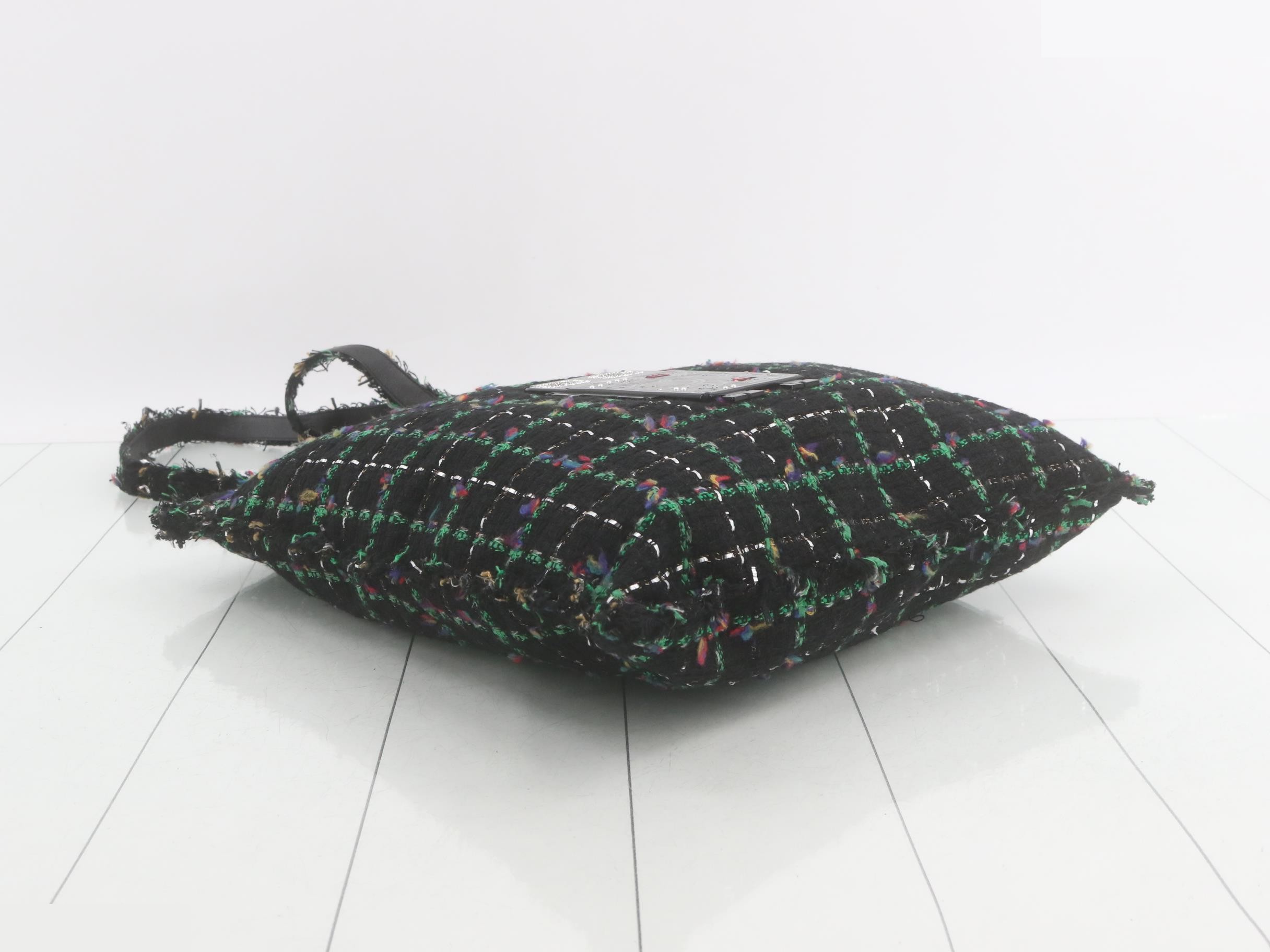 Tweed leather multicolor robot tote bag, item number 24. — view 5
