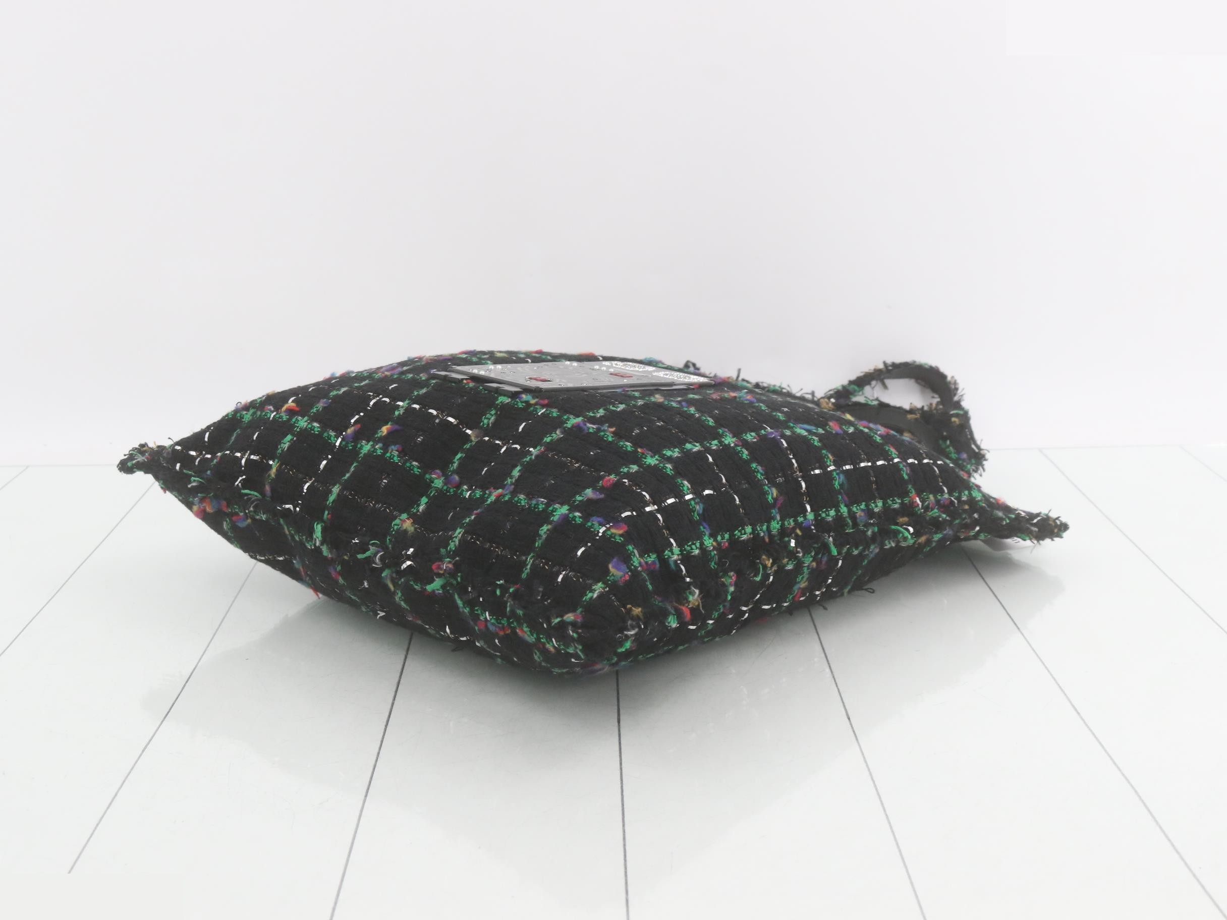 Tweed leather multicolor robot tote bag, item number 24. — view 6