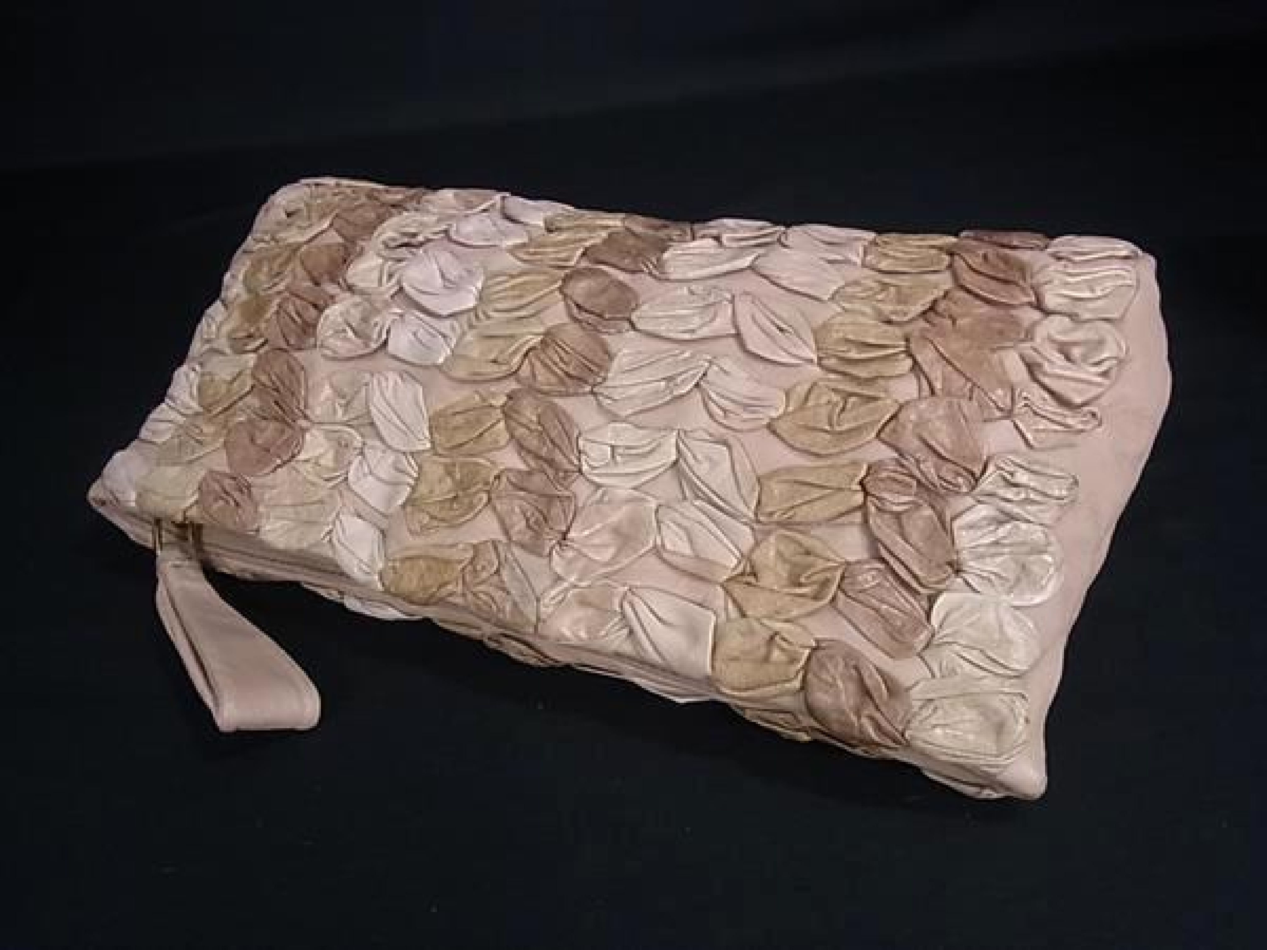 Leather Clutch Bag for Parties, Women's, Pink Beige, BQ7739 Clutch Bag — view 2