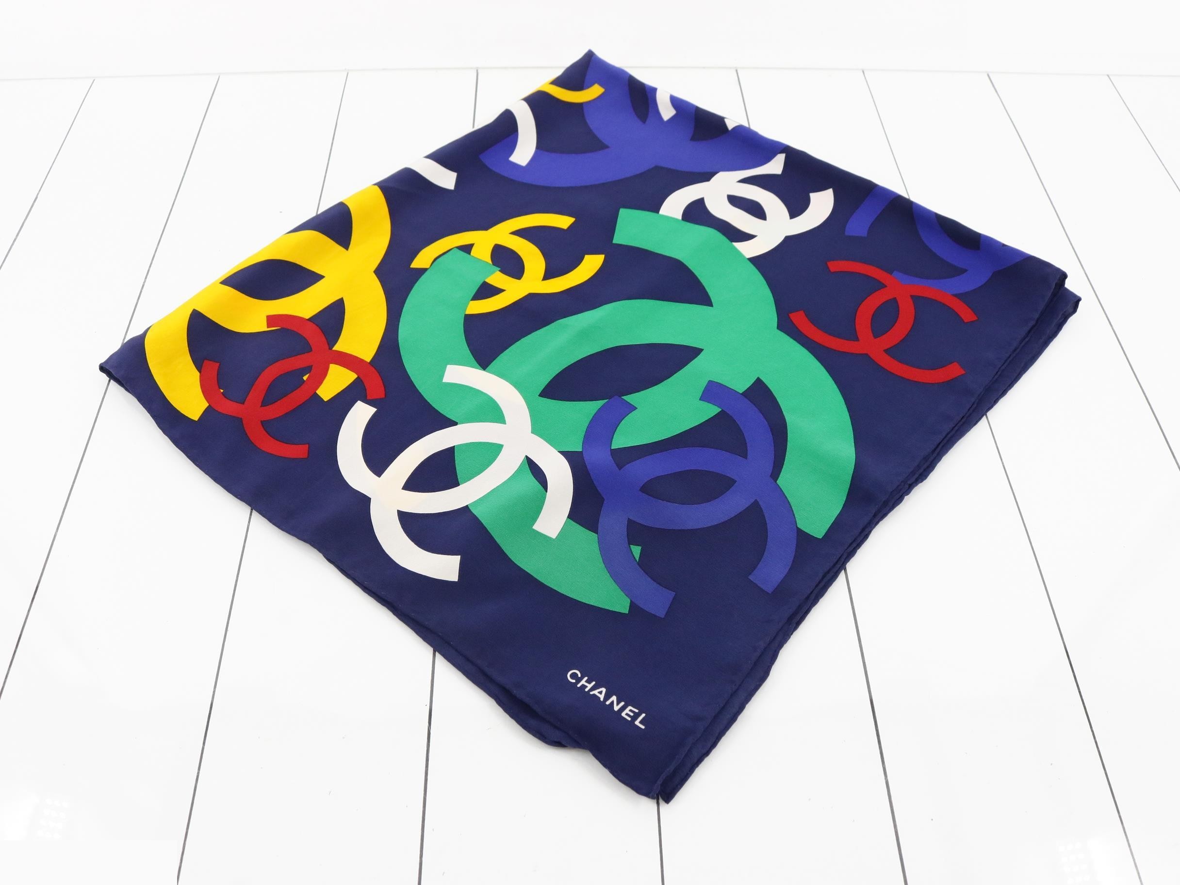 Vintage large silk scarf with tags.