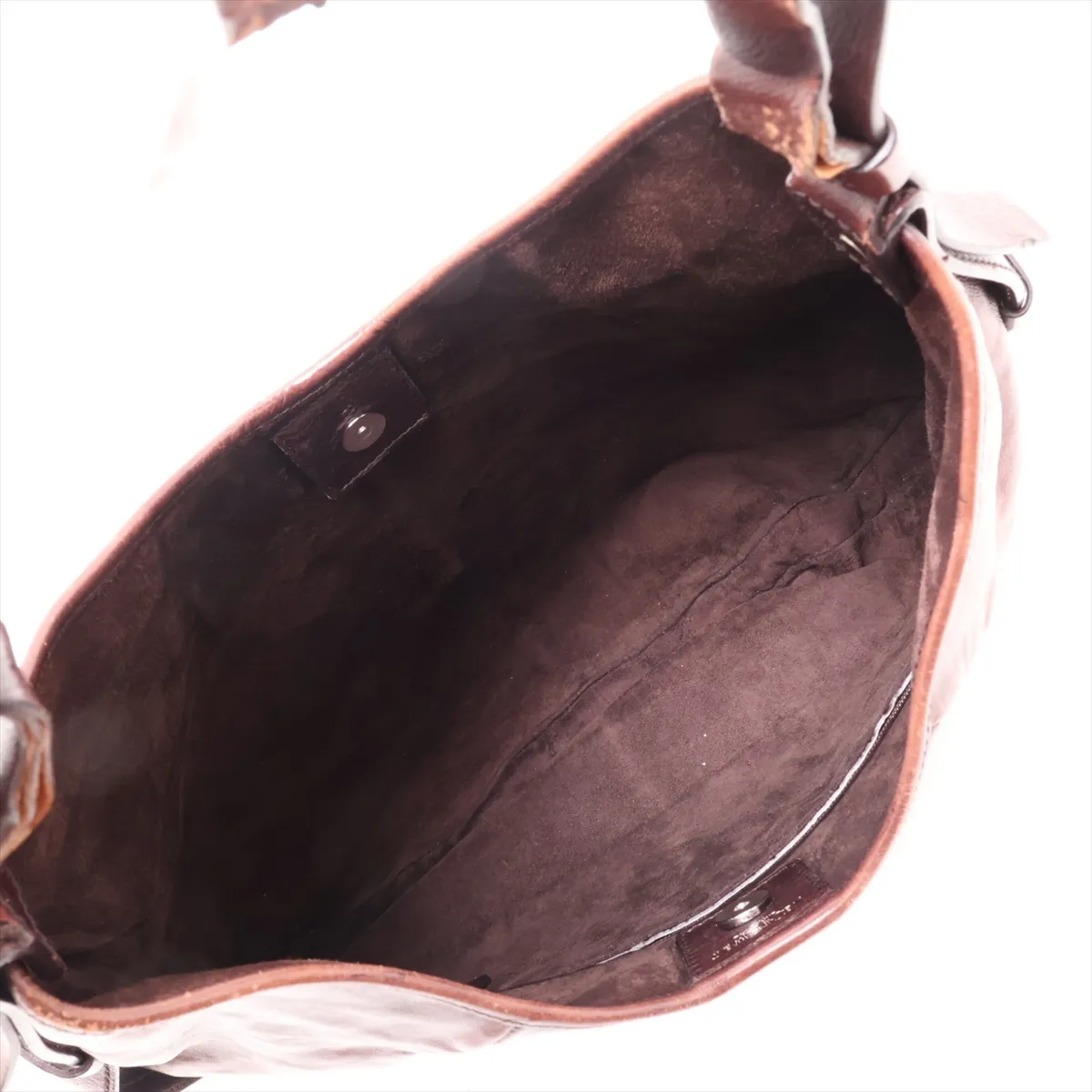 Mombasa Leather Shoulder Bag, Brown, 95361 — view 7
