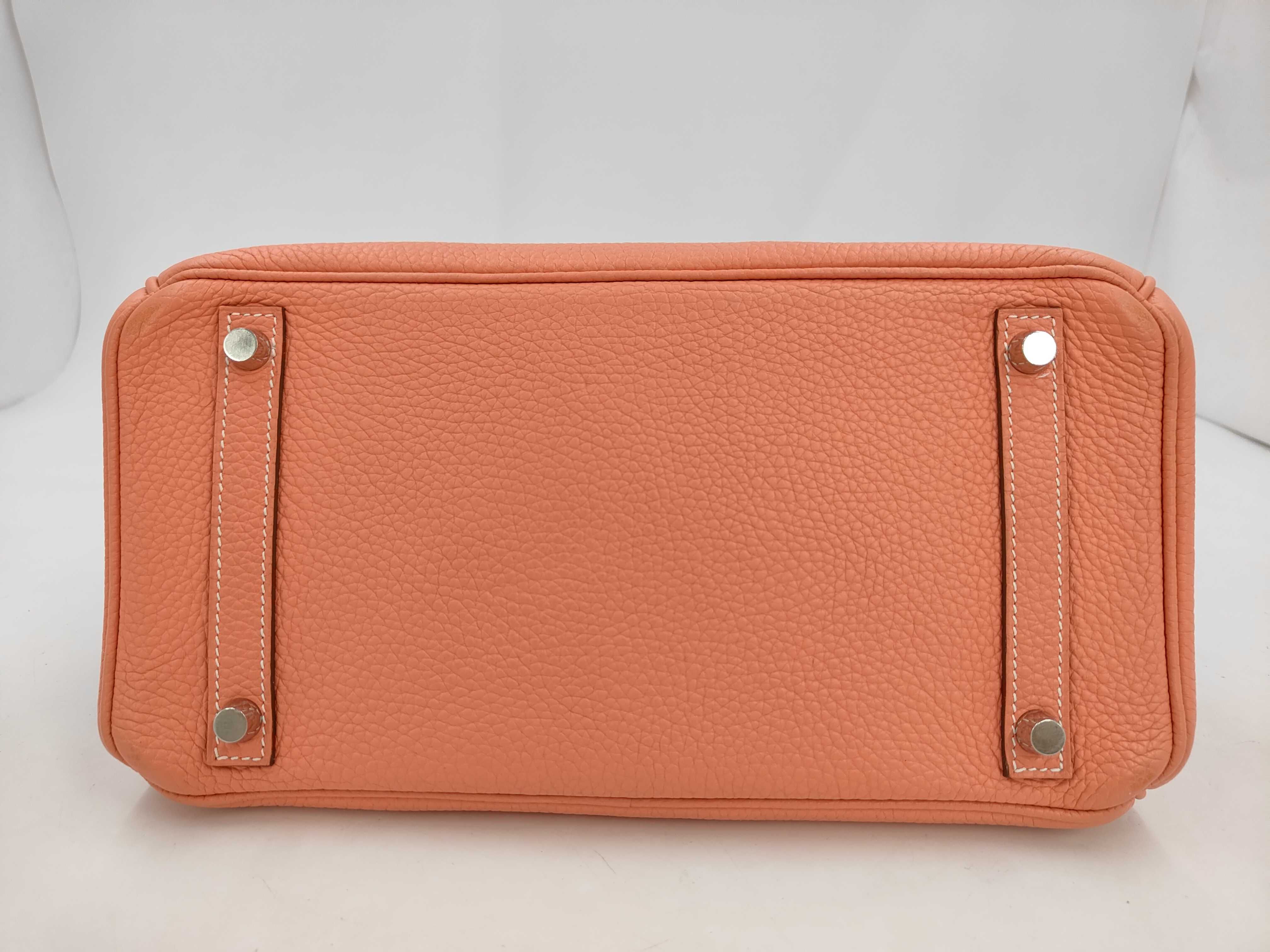 Birkin 30 (Q stamp), Taurillon Clemence leather, Crevette silver hardware, handbag — view 3