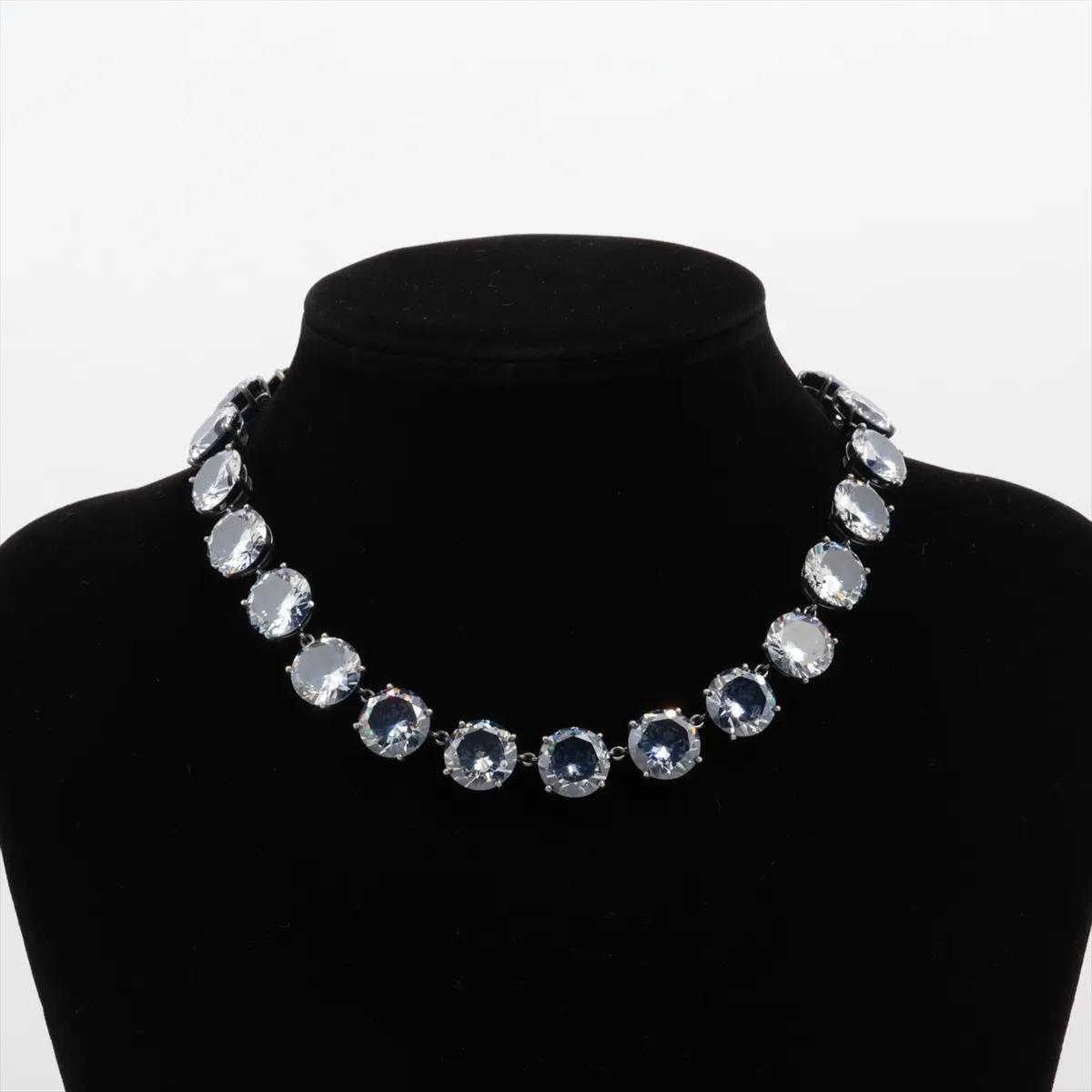 necklace, 925 sterling silver with colored stones, 104g, silver and navy. Shows signs of wear, — view 6