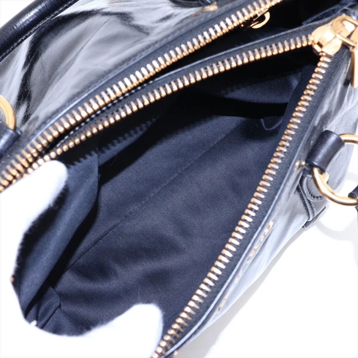 RN0893 Leather 2-Way Handbag, Black — view 12