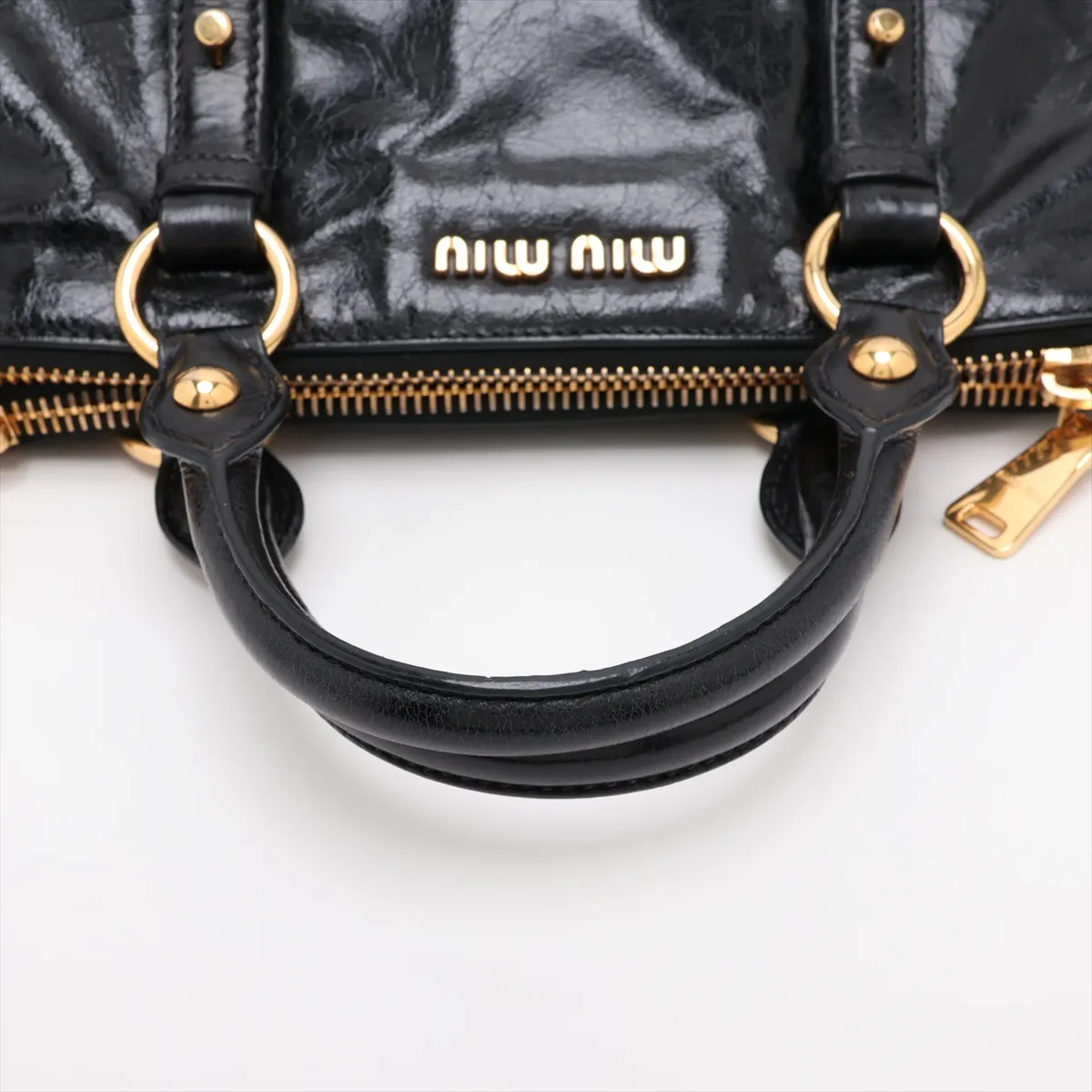 RN0893 Leather 2-Way Handbag, Black — view 5