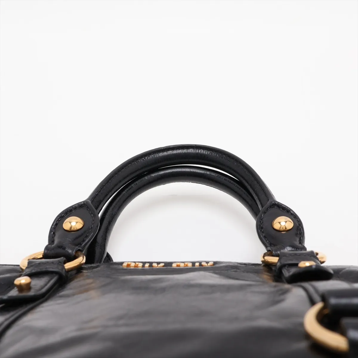 RN0893 Leather 2-Way Handbag, Black — view 6