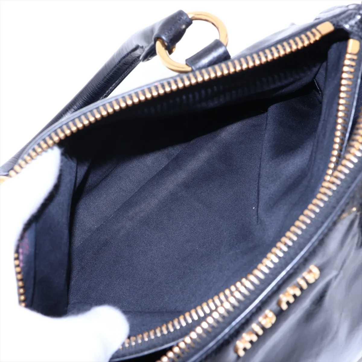 RN0893 Leather 2-Way Handbag, Black — view 9
