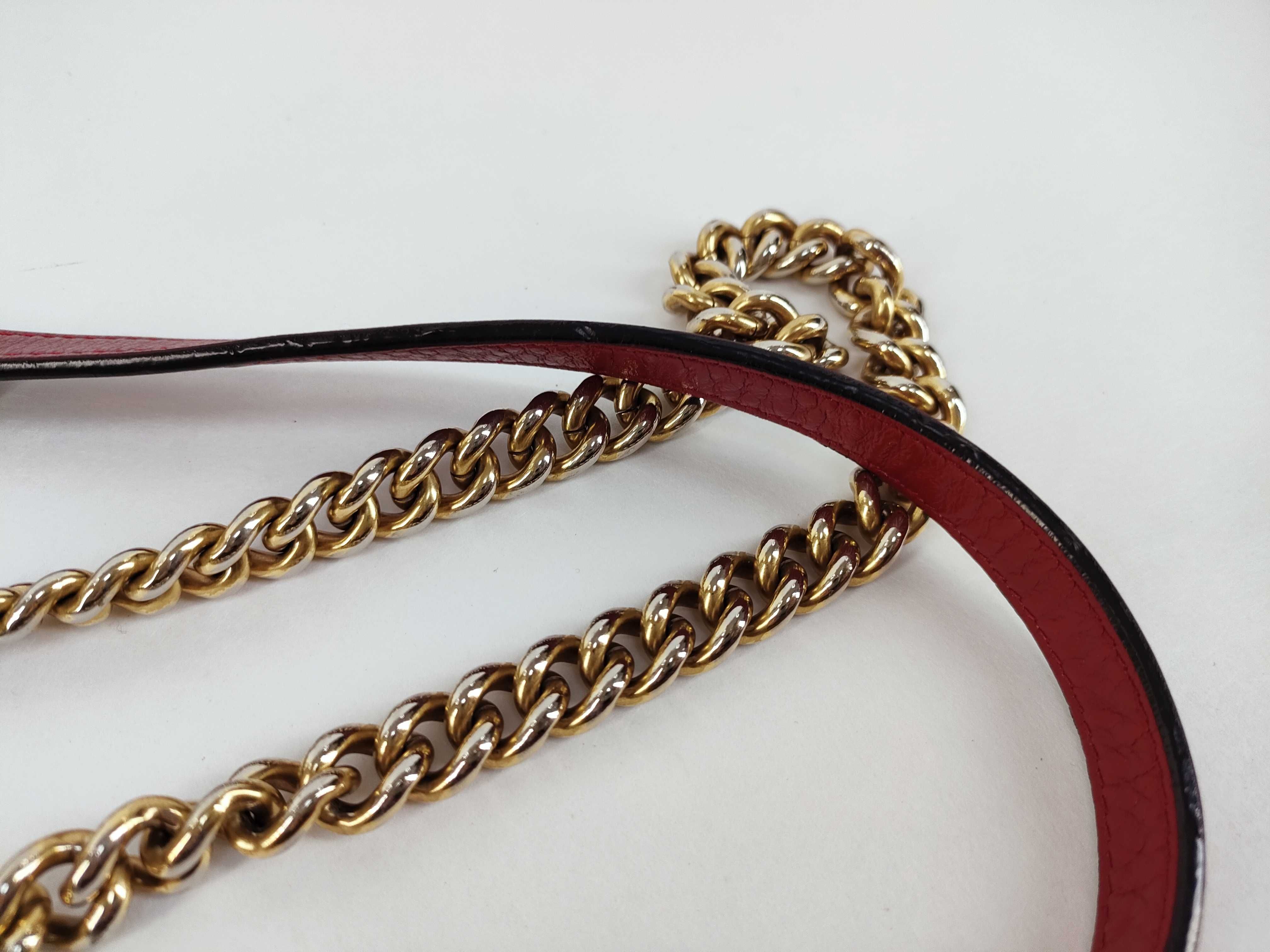 GG Marmont Chain Shoulder Bag, Quilted Leather, Black/Red, 443497 (Shoulder Bag) — view 4