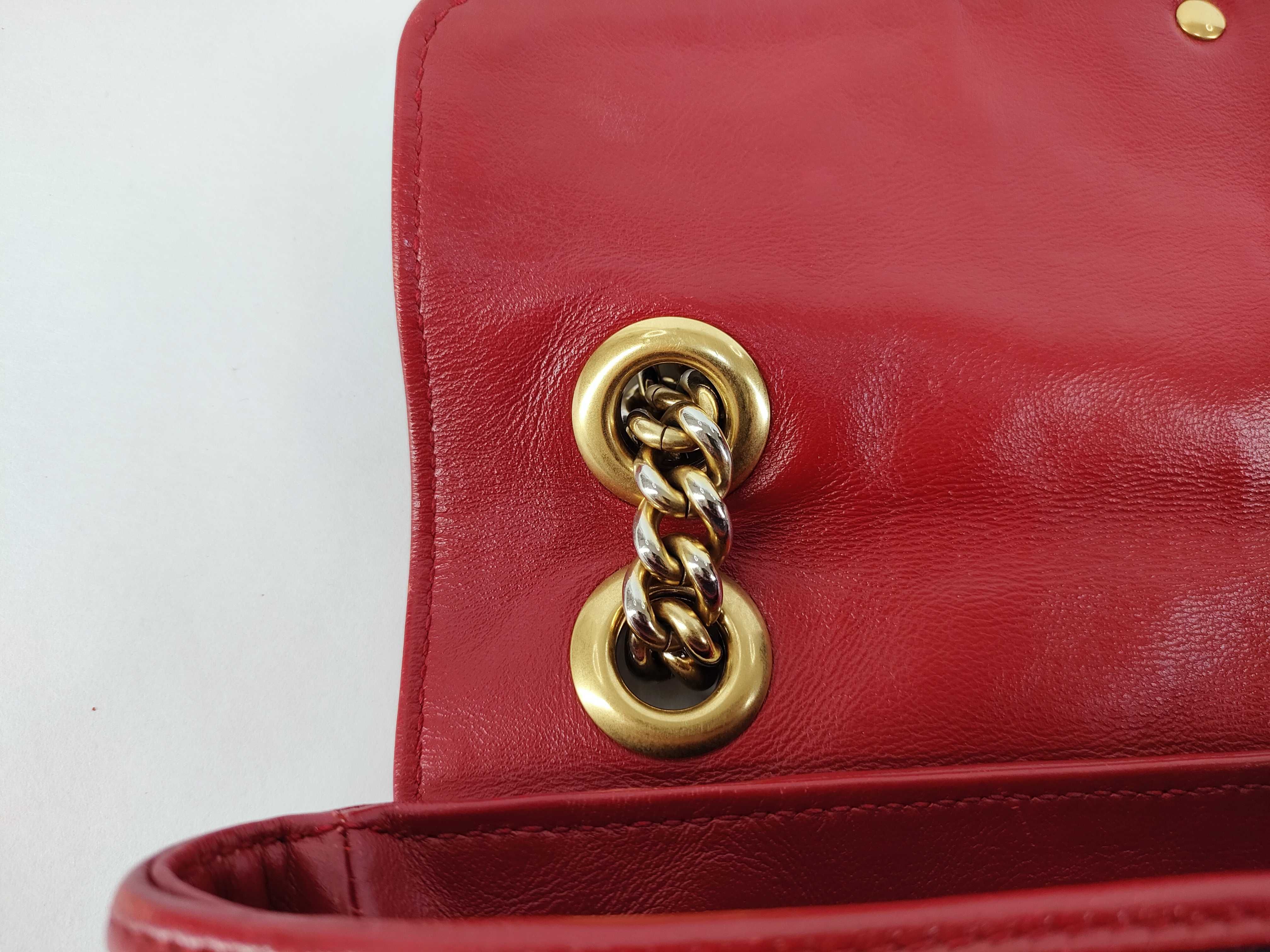 GG Marmont Chain Shoulder Bag, Quilted Leather, Black/Red, 443497 (Shoulder Bag) — view 5