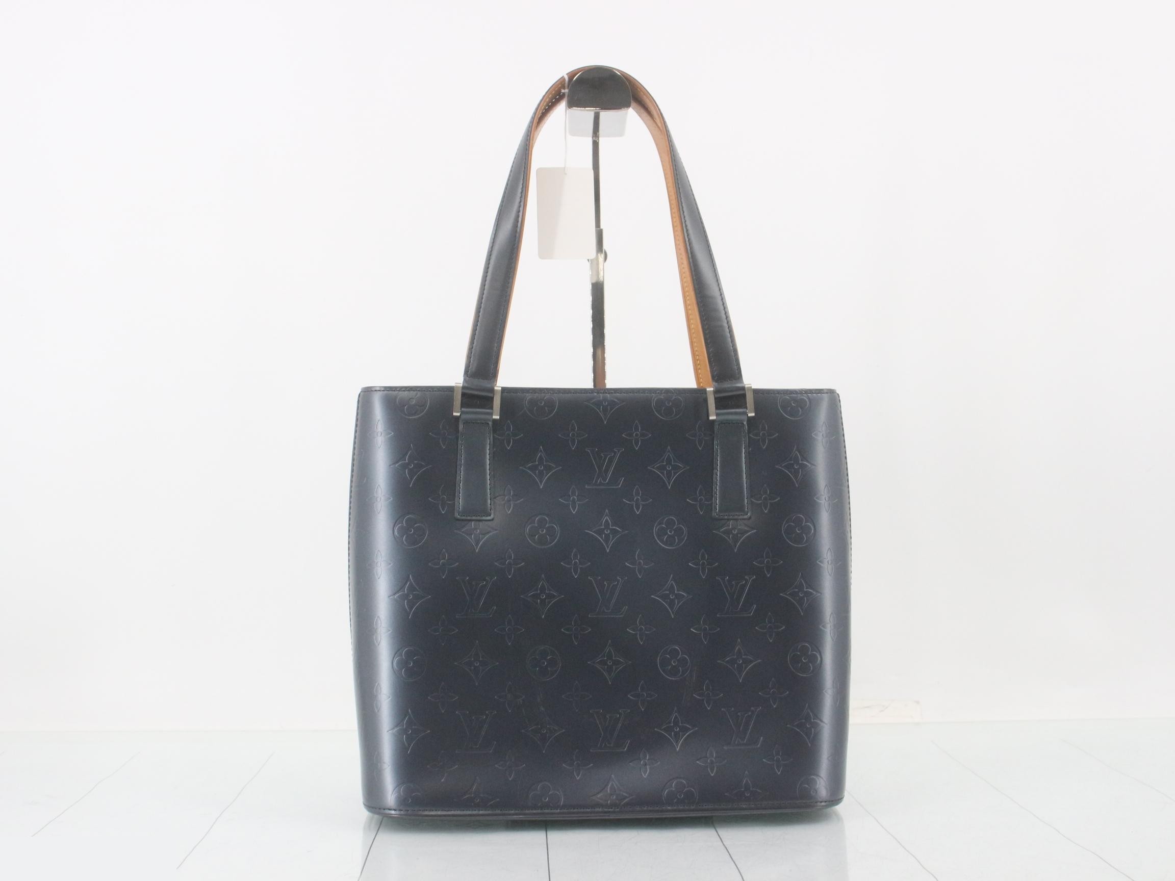 Monogram Matte Stockton Blue Tote Bag — view 2
