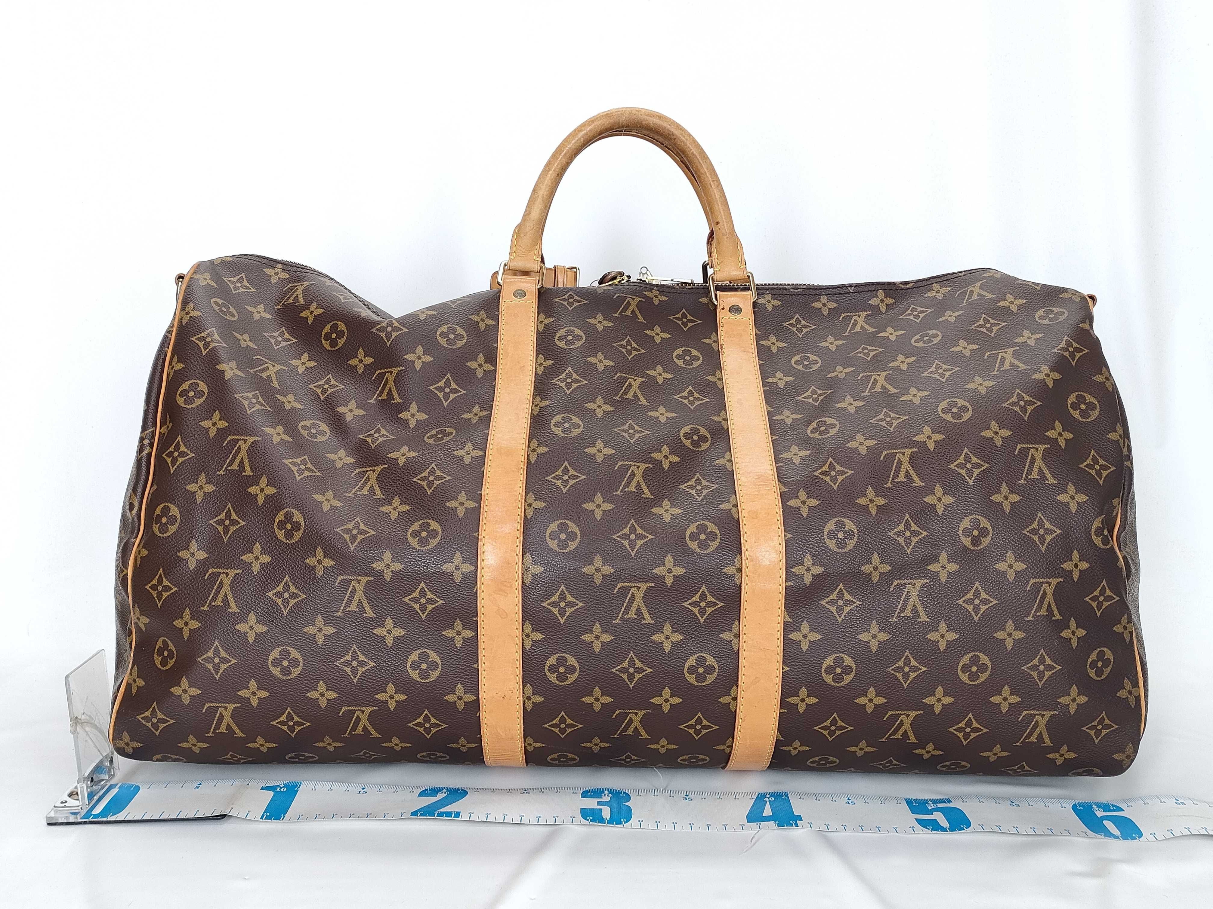 Monogram Louis Vuitton Keepall 60 Bandoulière Boston Bag — view 2