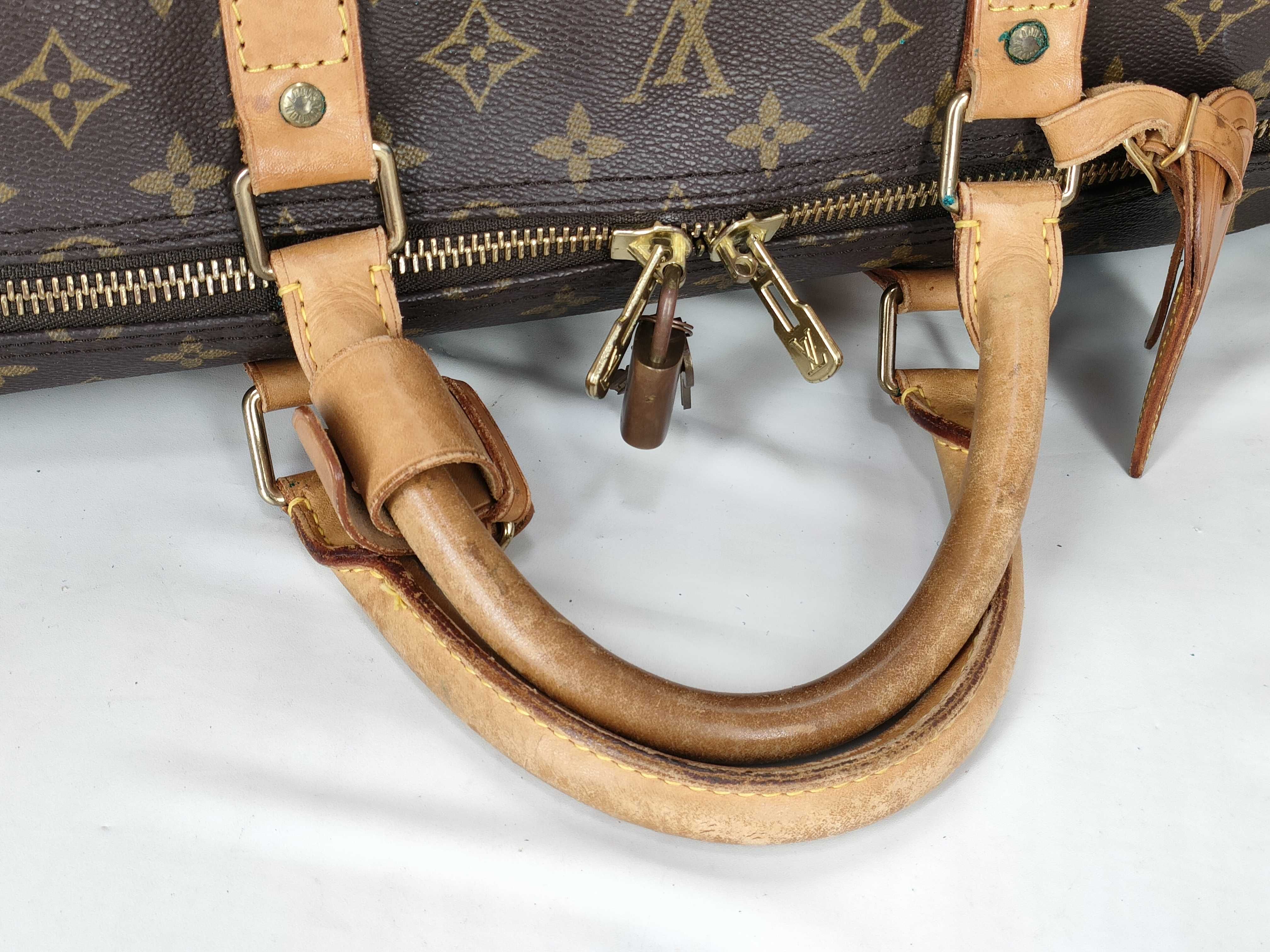Monogram Louis Vuitton Keepall 60 Bandoulière Boston Bag — view 3