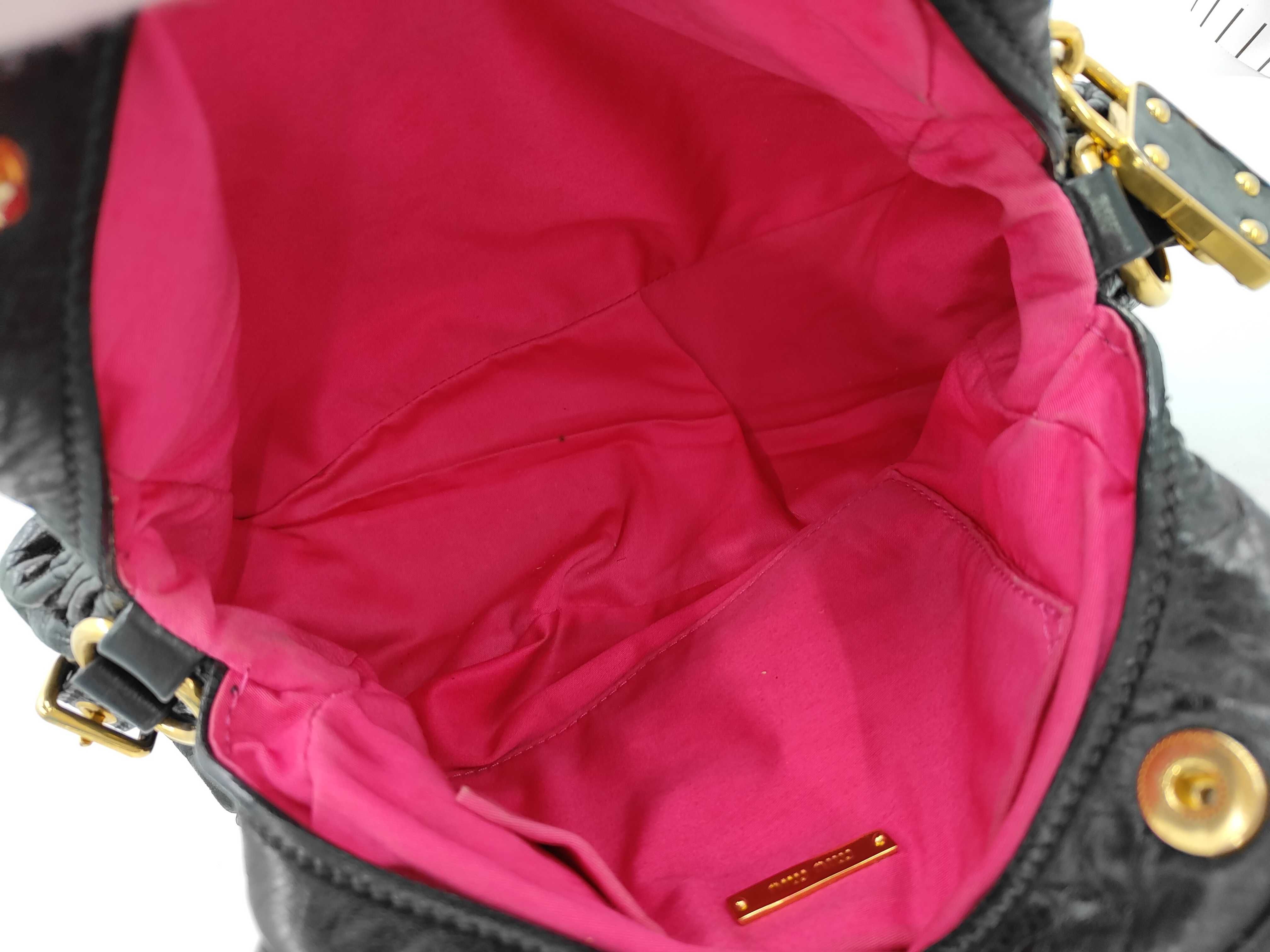 Vitello Luxe Black 2-Way Handbag with Shoulder Strap and Charm — view 6