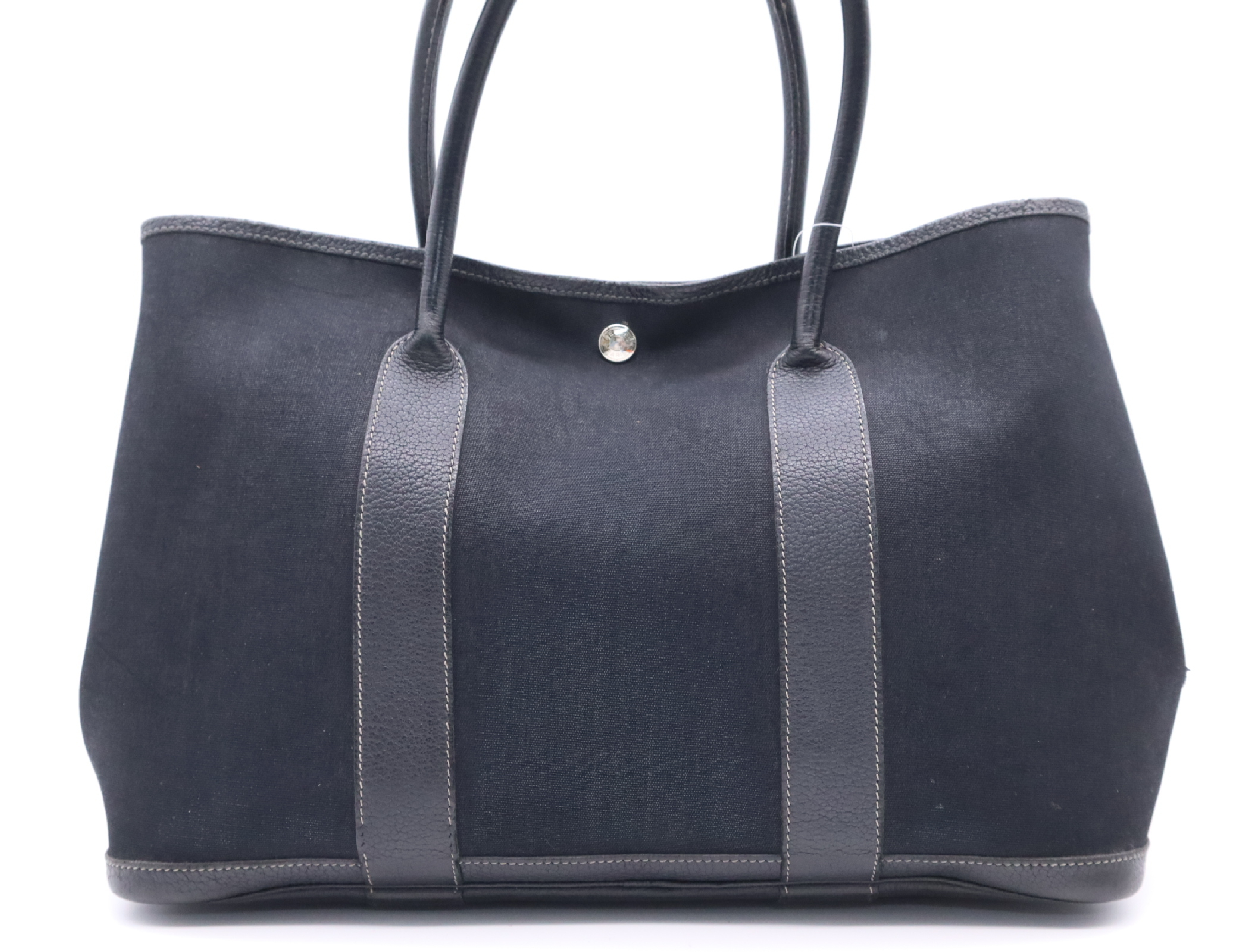 Leather Garden Party Tote Bag, Black, Silver Hardware, with Dust Bag, T Stamp, 2015 — view 2