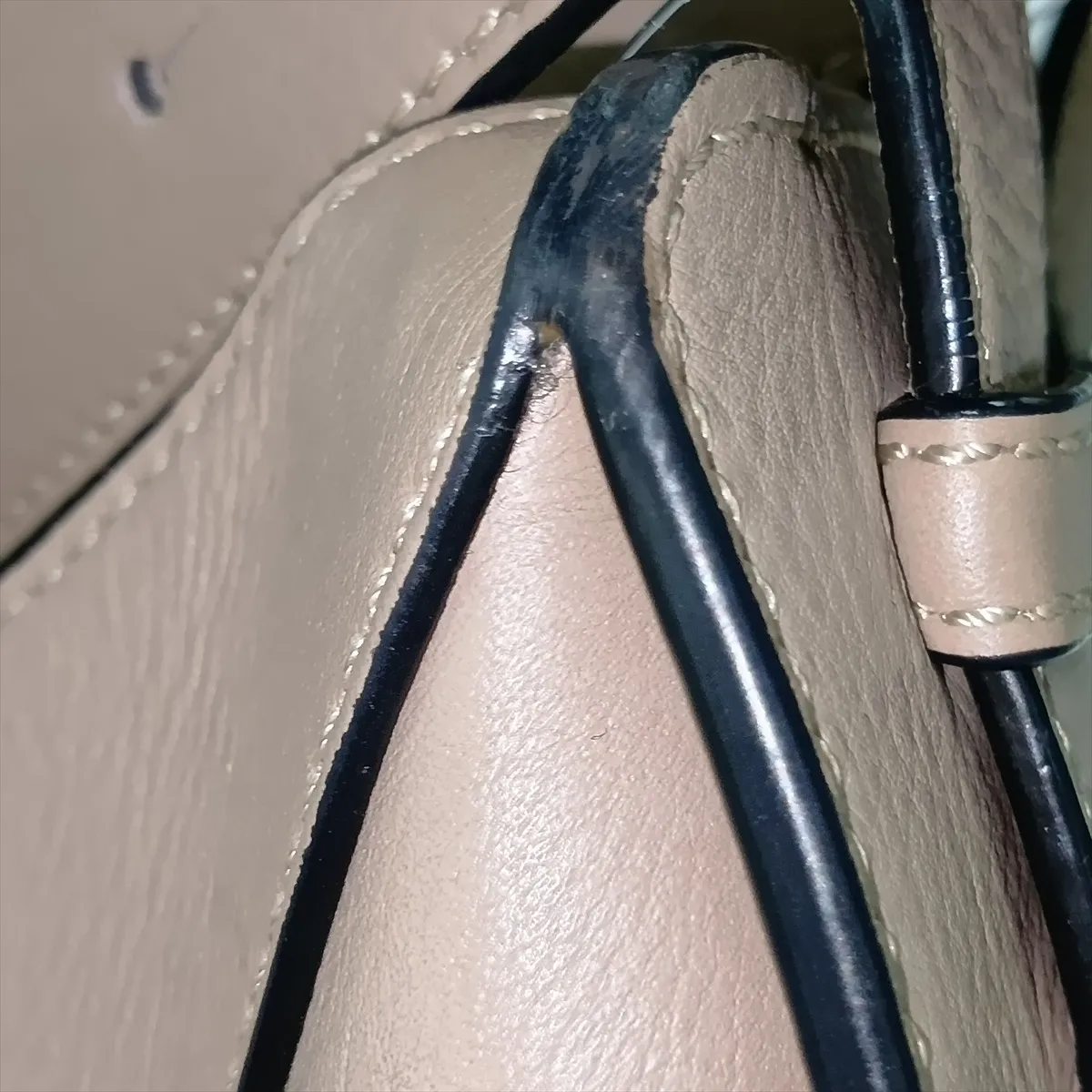 Hammock Small Leather 2-Way Handbag, Beige, C-mark — view 13