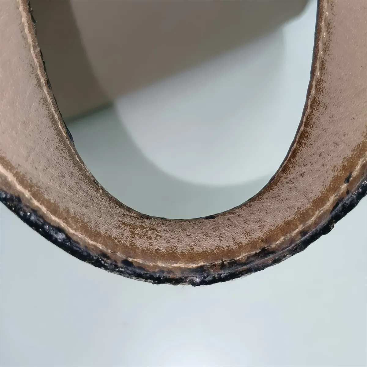 Hammock Small Leather 2-Way Handbag, Beige, C-mark — view 15