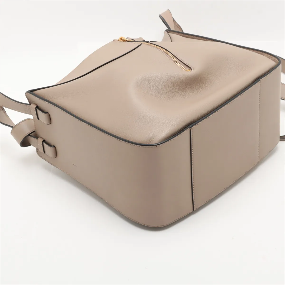 Hammock Small Leather 2-Way Handbag, Beige, C-mark — view 4