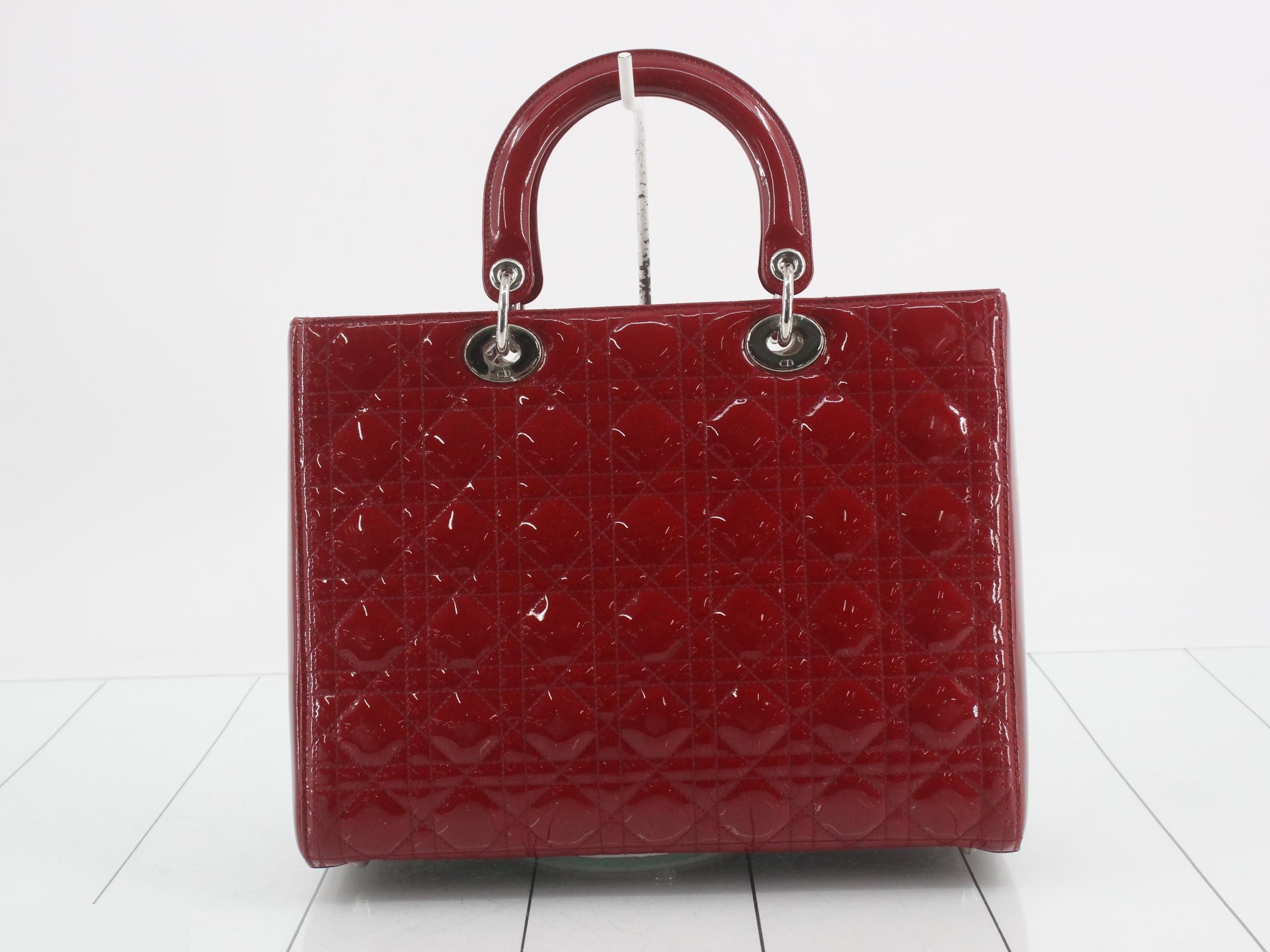 Lady Dior Cannage Enamel 2-Way Handbag — view 2