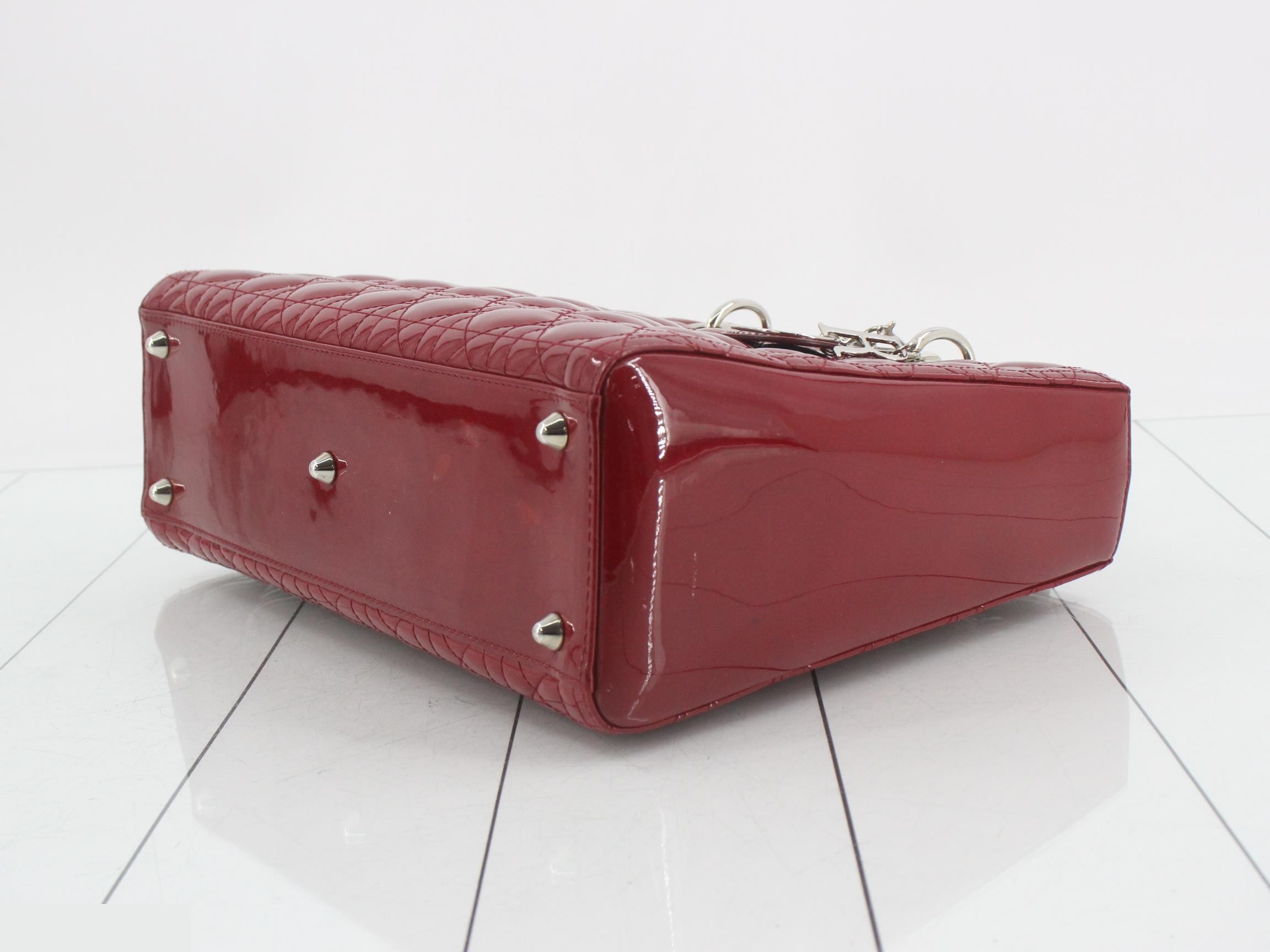 Lady Dior Cannage Enamel 2-Way Handbag — view 6