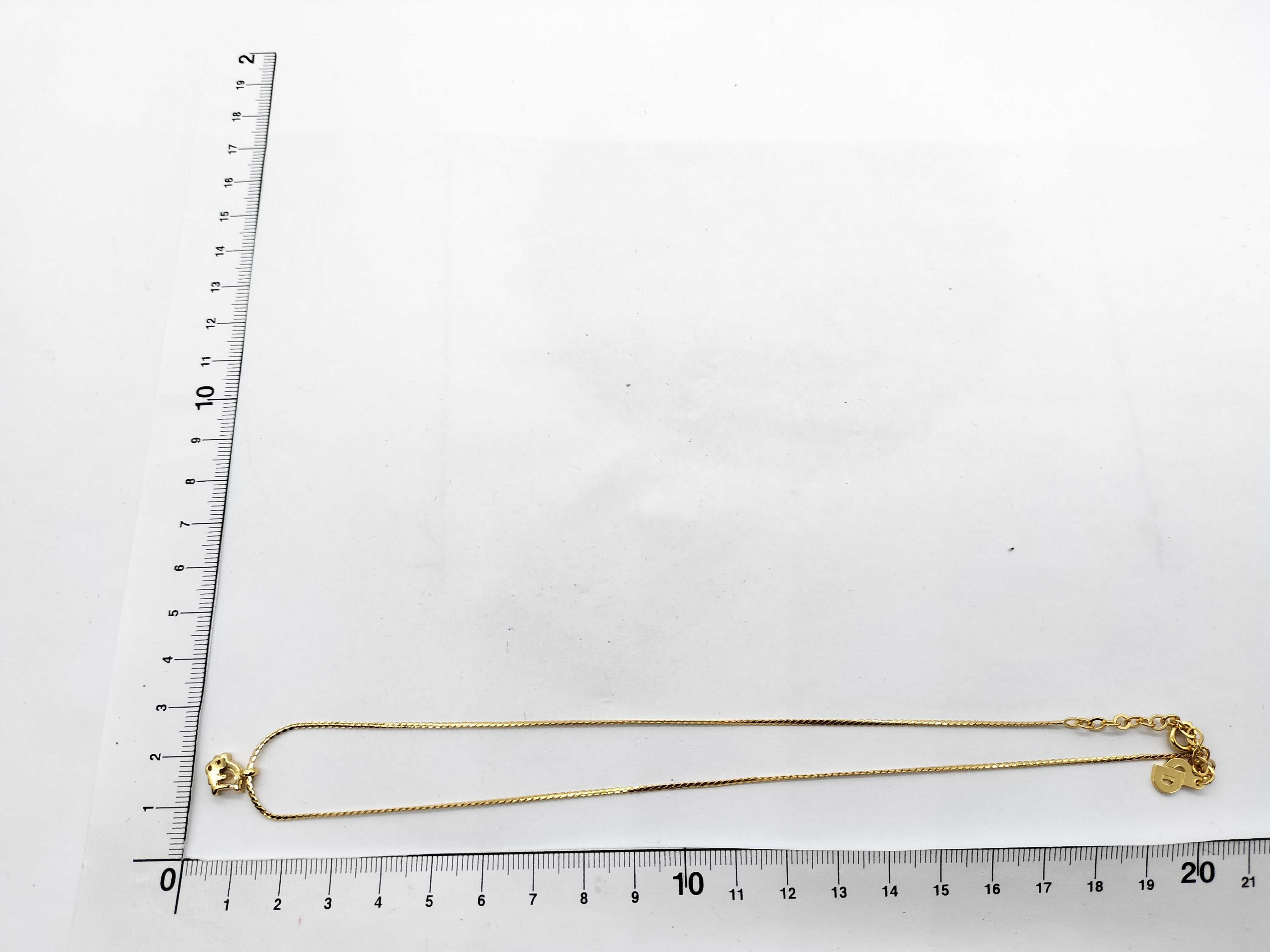 logo necklace, gold color necklace — view 6