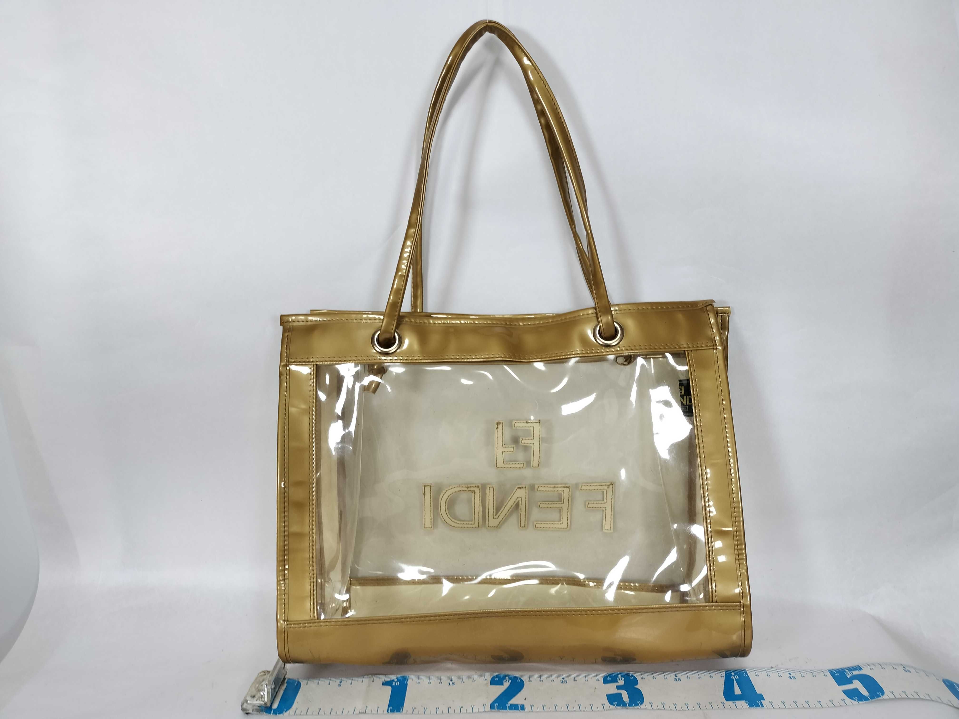 tote bag, clear bag, gold tote bag — view 2