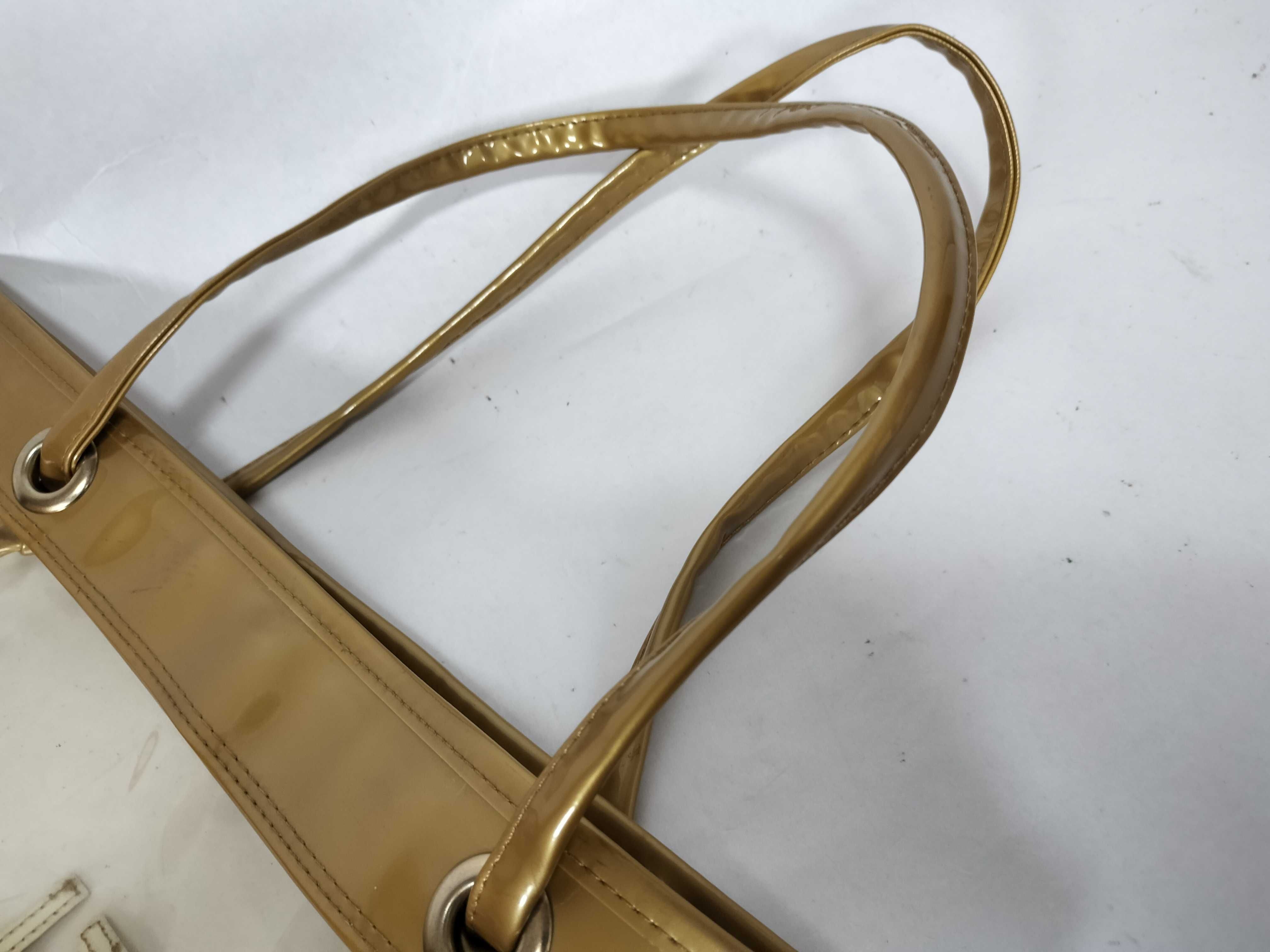 tote bag, clear bag, gold tote bag — view 3