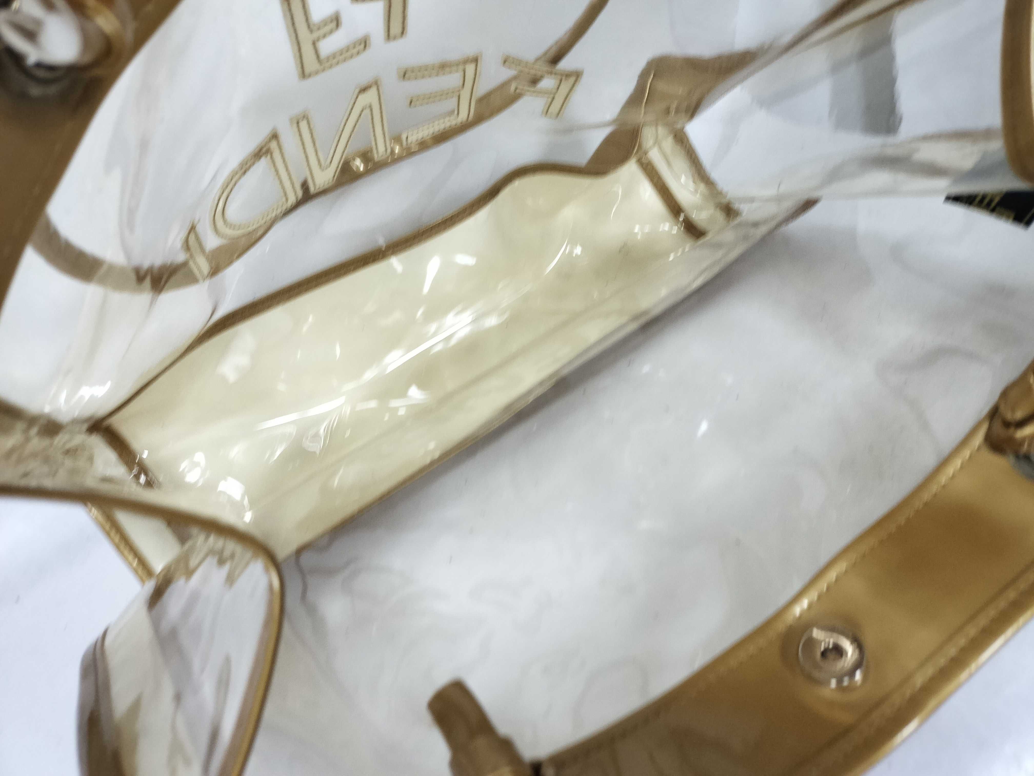 tote bag, clear bag, gold tote bag — view 9
