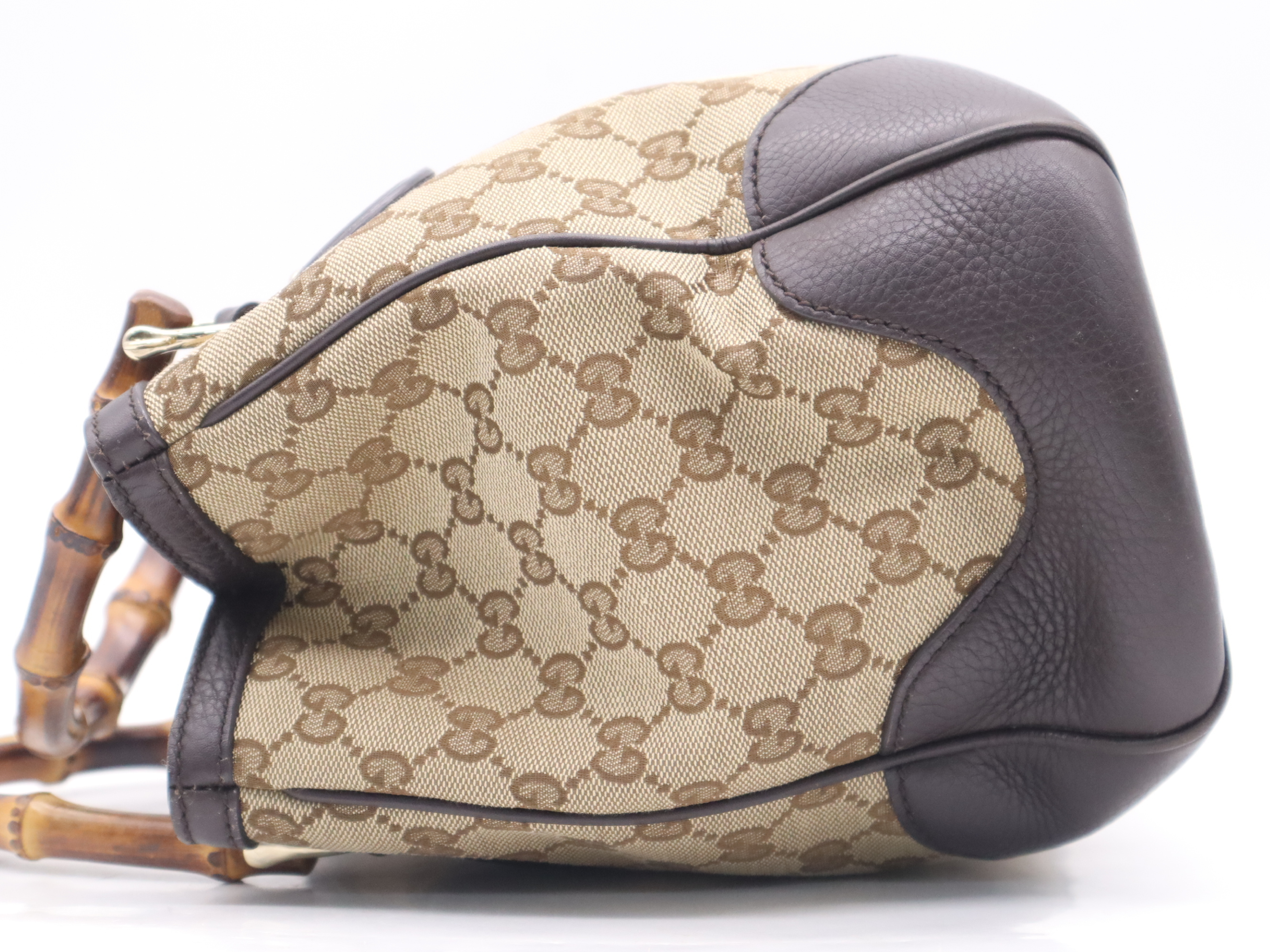 308360GG Canvas Bamboo Beige Handbag — view 3